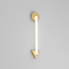 Tube Circle Triangle Brass Wall Light by Atelier Areti