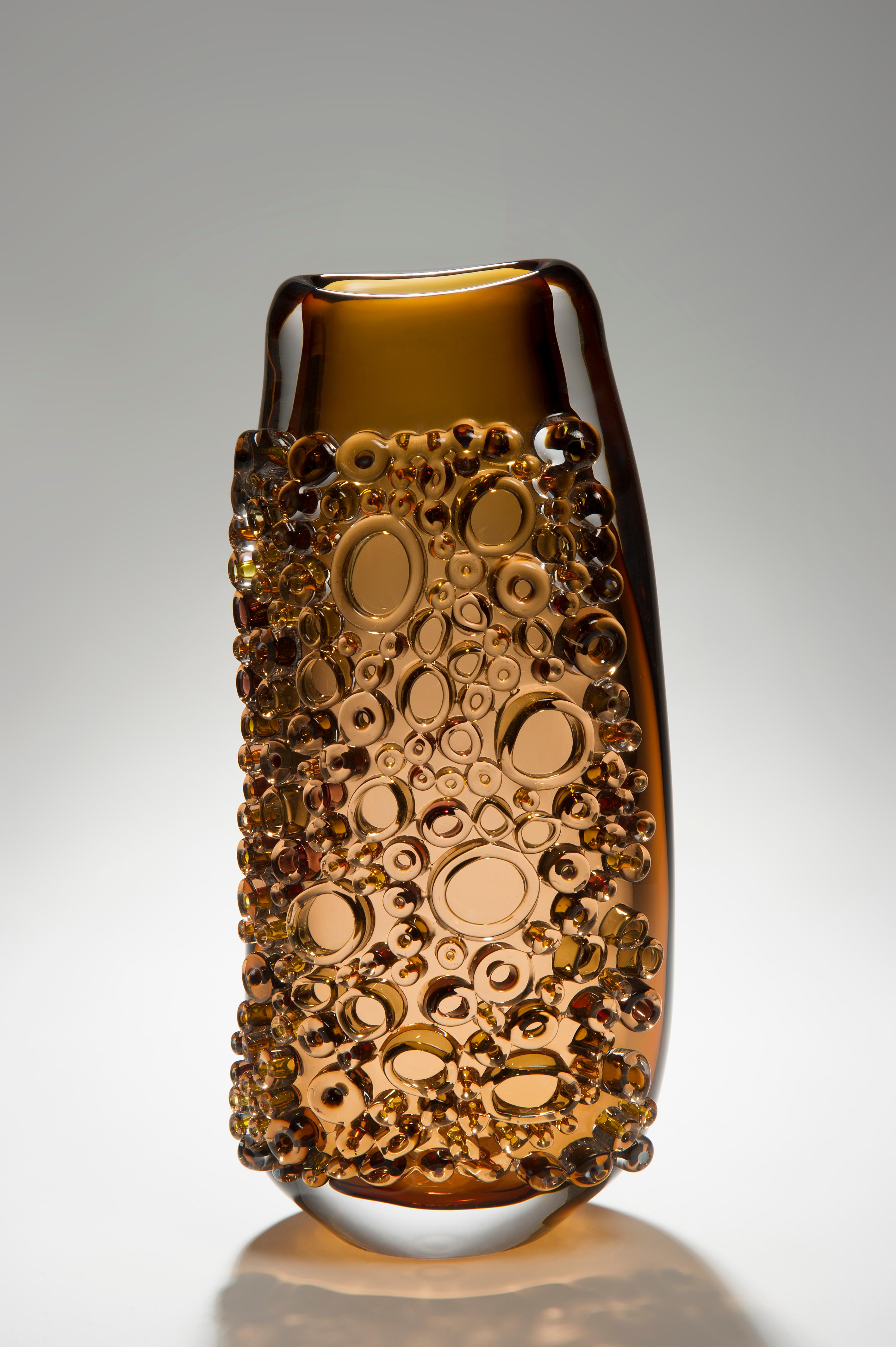 Tube Field Amber, High Shape II, a unique amber glass art work by Sabine Lintzen 5