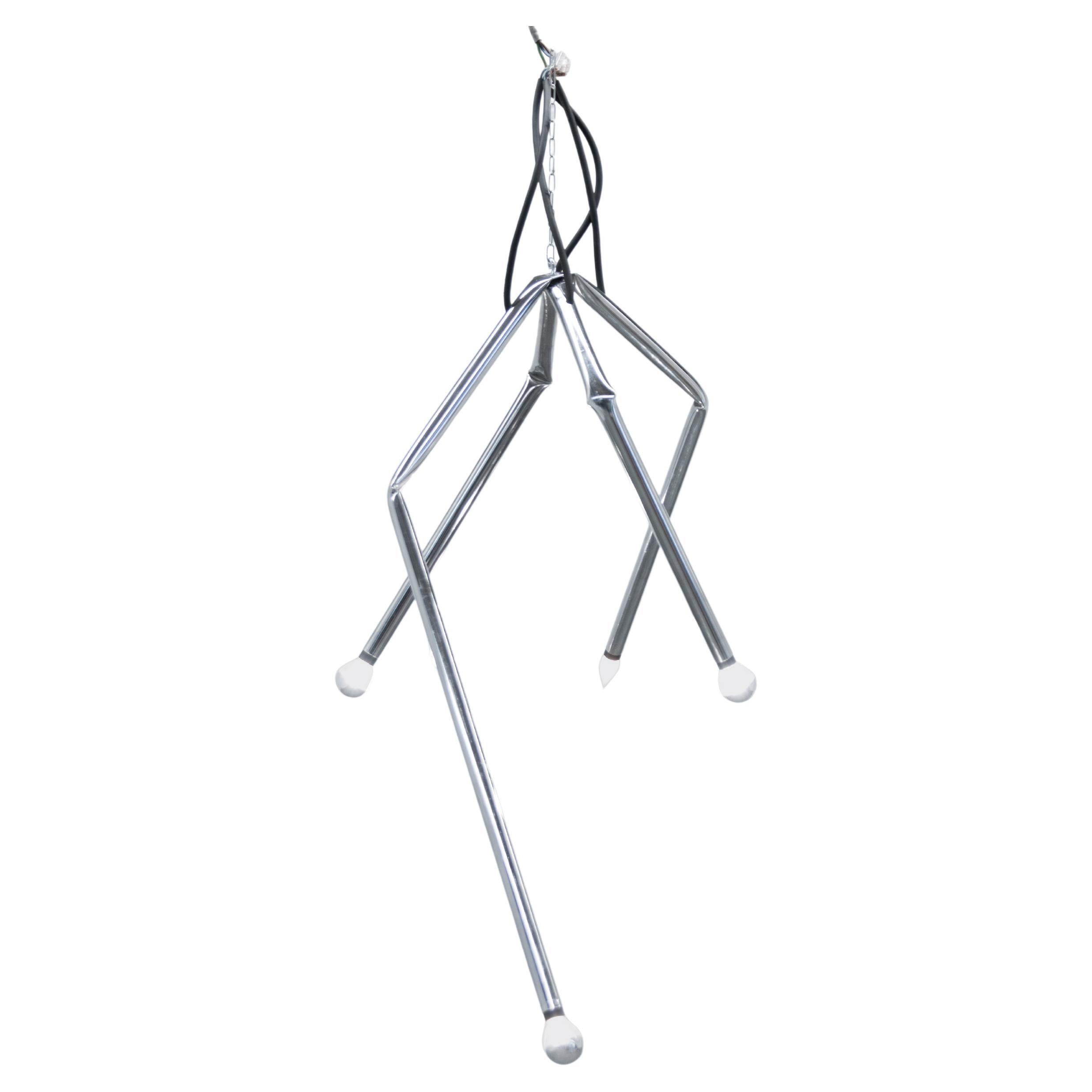 Tube Light 
Chandelier 4 Bulbs
 by Stephane Barbier Bouvet For Sale