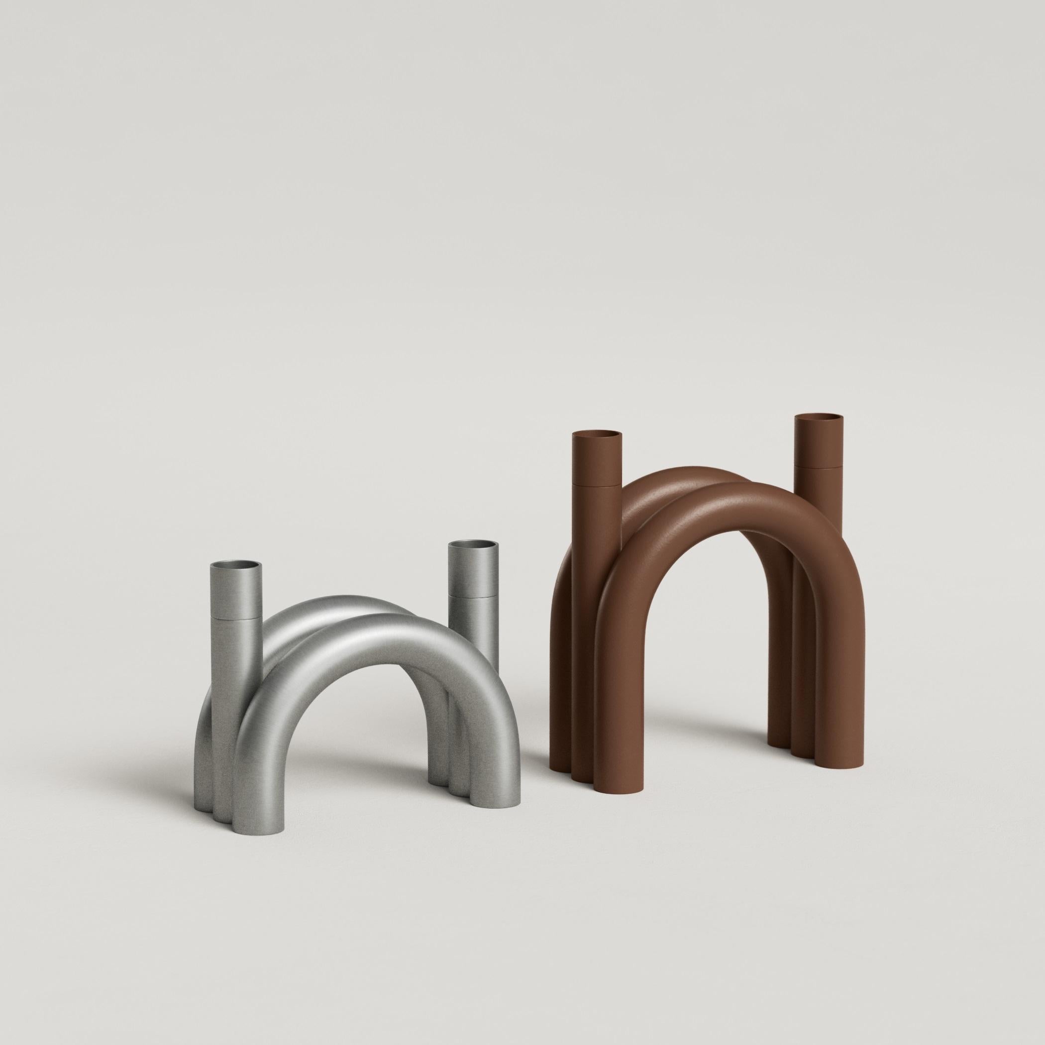 Verniciatura a polvere Portacandele basso in acciaio TUbe Arc di Joyf in vendita