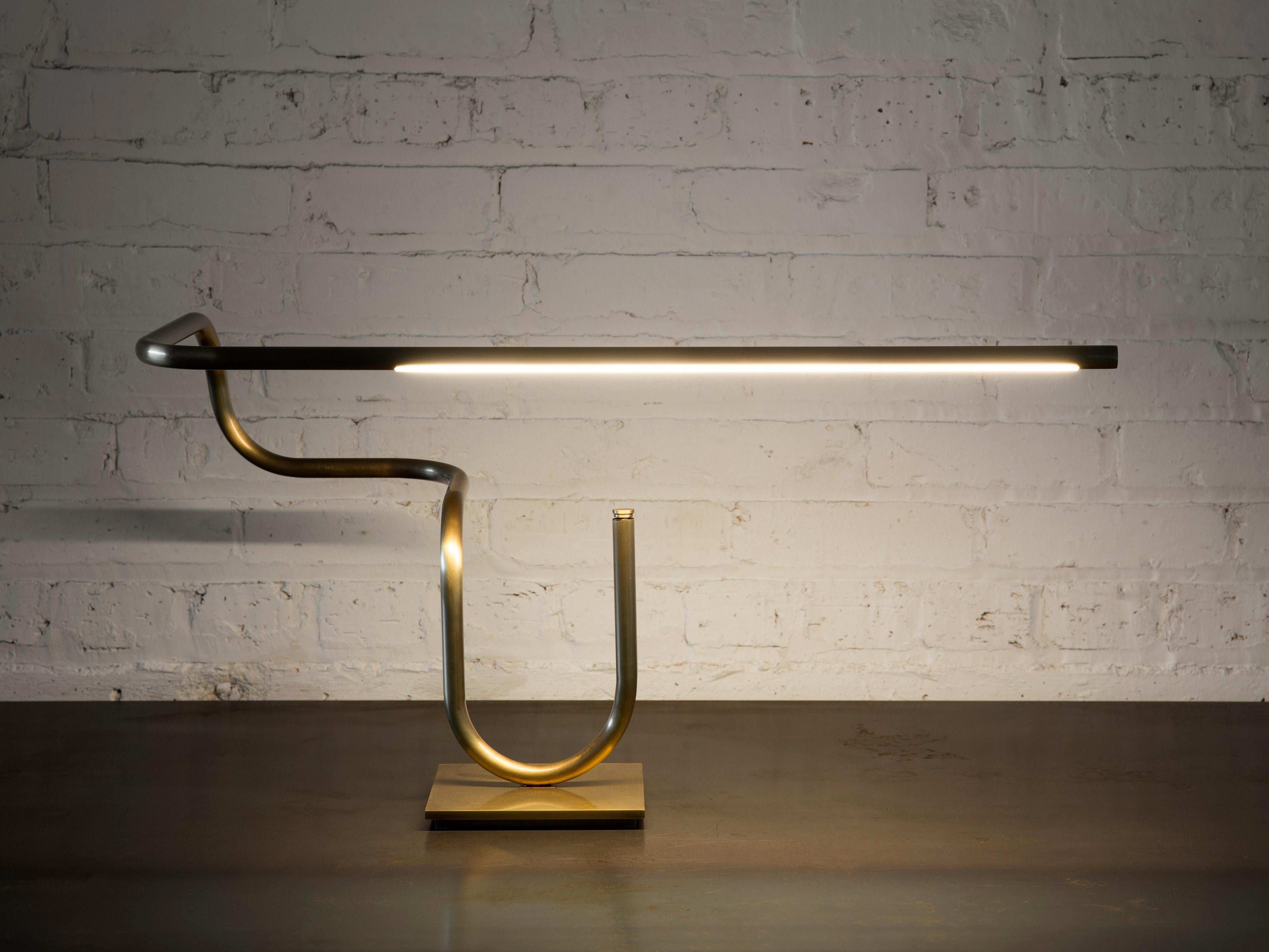 Post-Modern Tube Table Lamp by Gentner Design For Sale