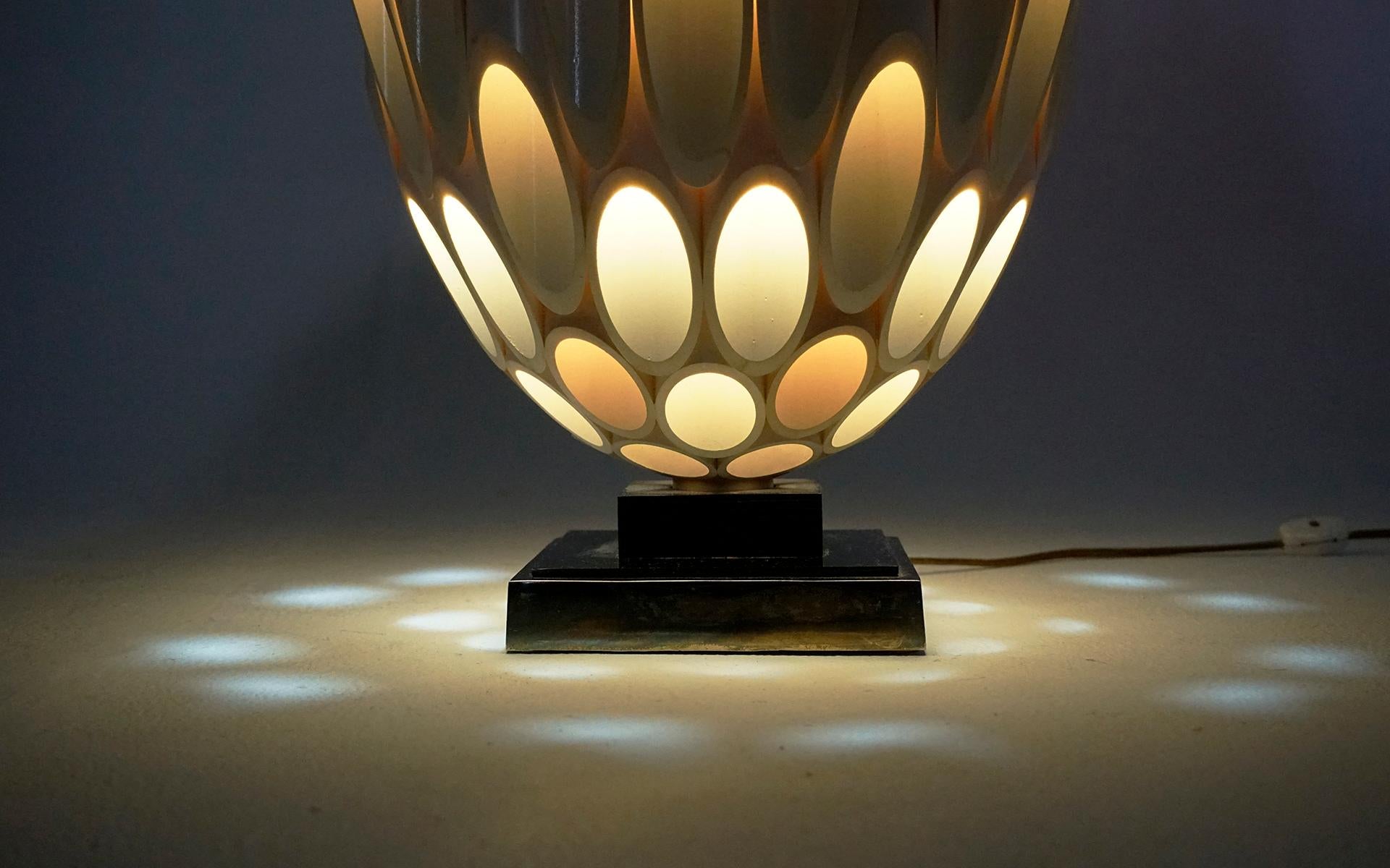 Canadian Tube Table Lamp by Roger Rougier for Maison Rougier, Canada, 1979