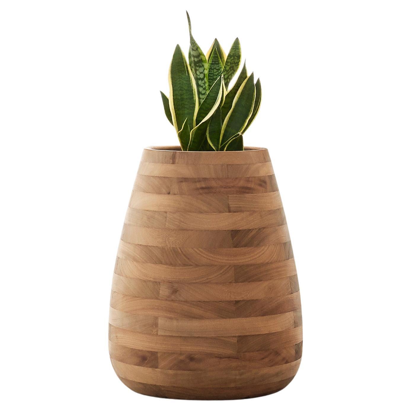 Jardinera Mediana de Madera Aceitada Tuber de Indigenus
