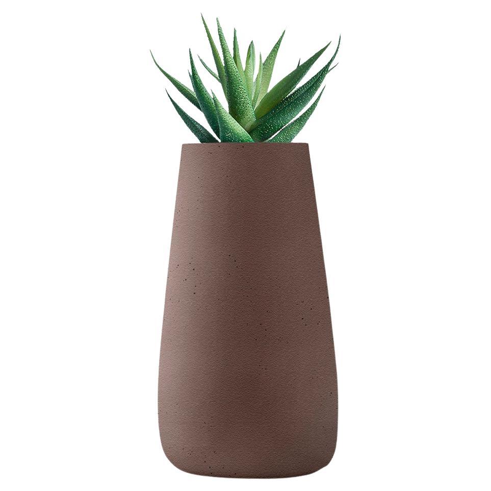 Tuber Tall Brown Planter by Indigenus For Sale