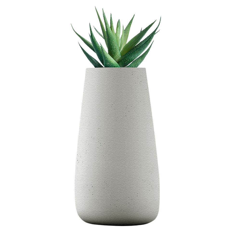 Tuber Tall Grey Planter by Indigenus