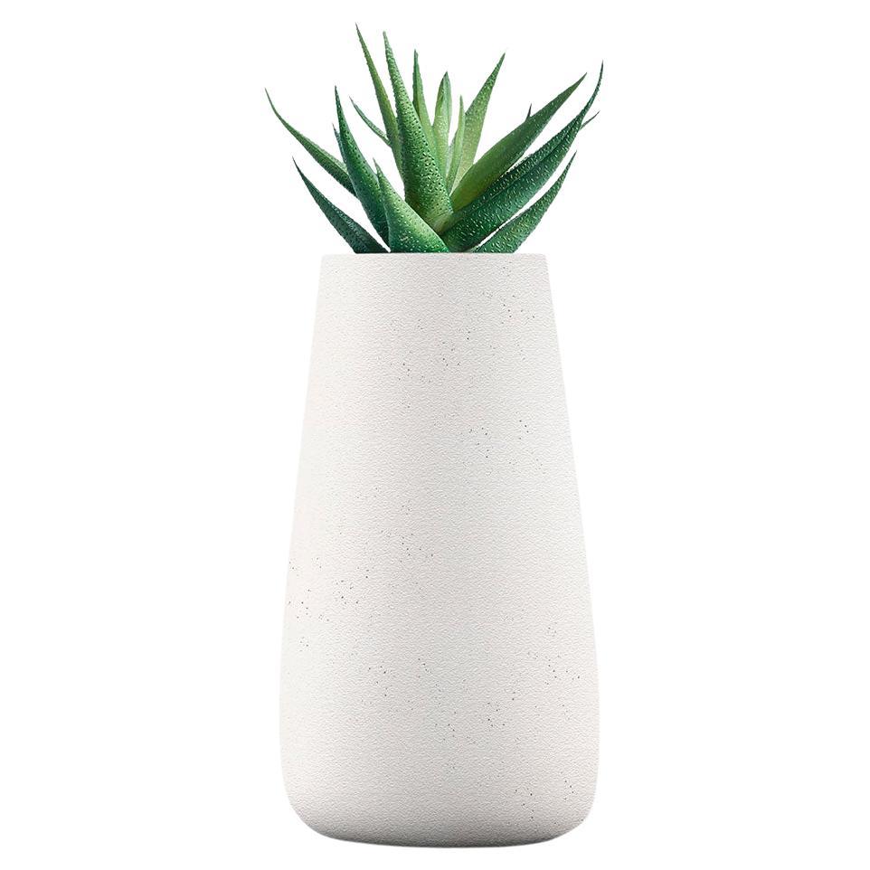 Tuber Tall White Planter by Indigenus