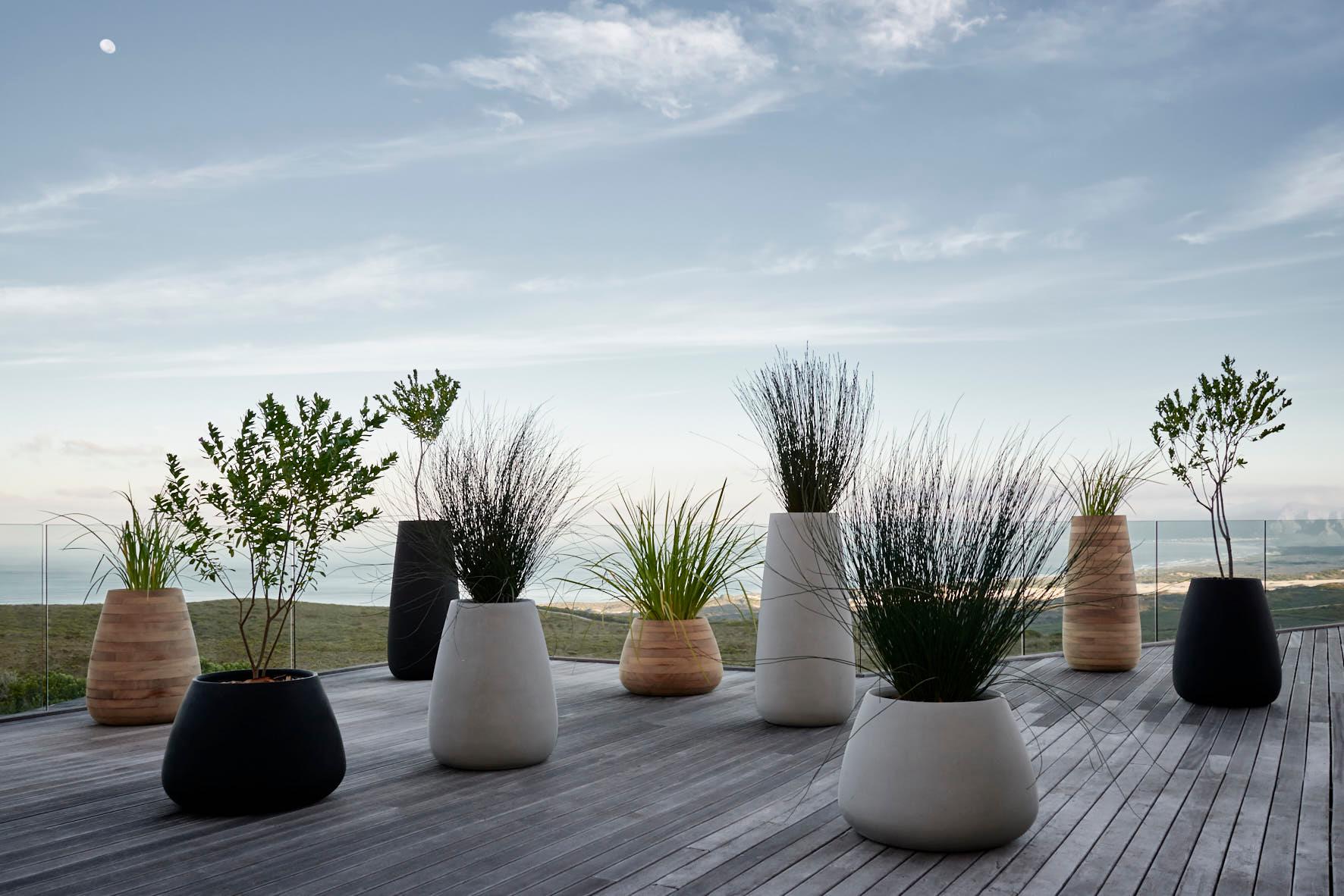 Contemporary Tuber XS Grey Planter by Indigenus For Sale