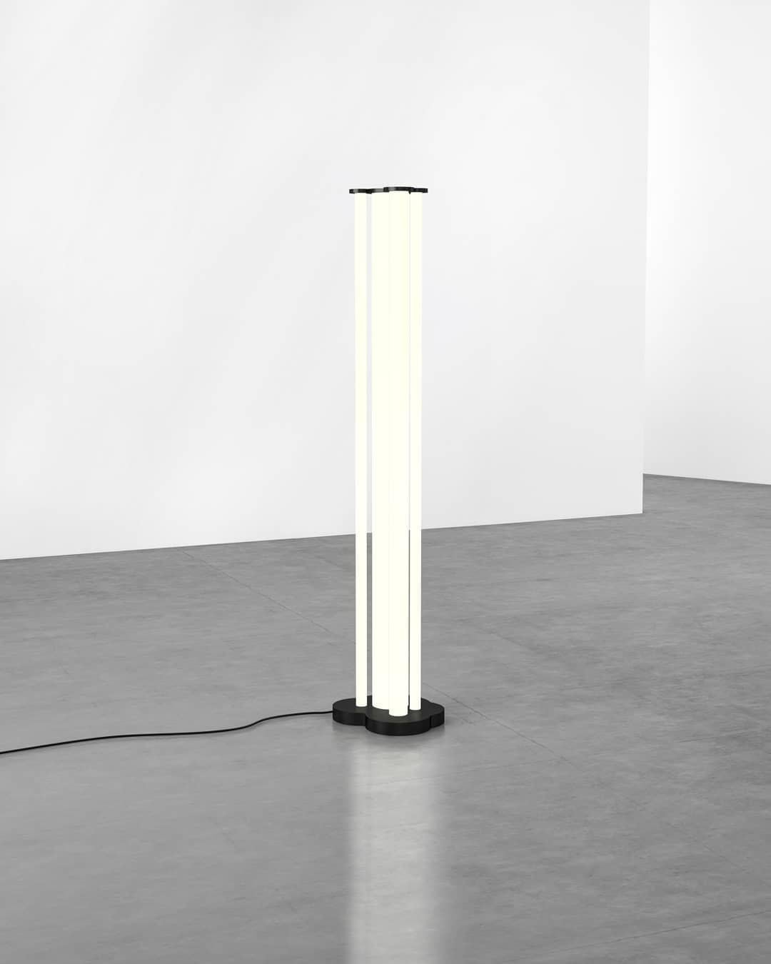 German Tubes Aluminum Floor Light by Atelier Areti For Sale