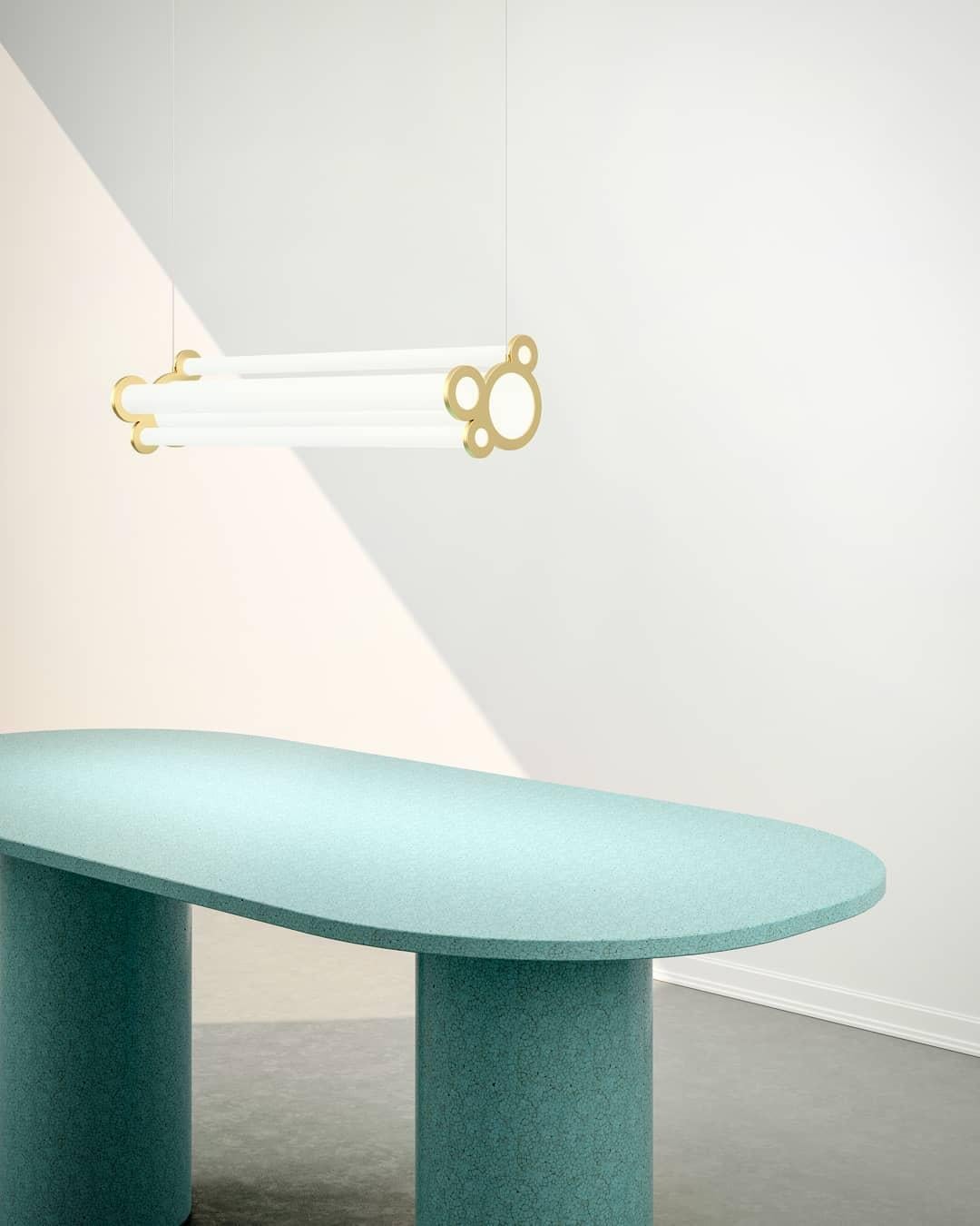 Postmoderno Applique Tubes in ottone di Atelier A Light in vendita