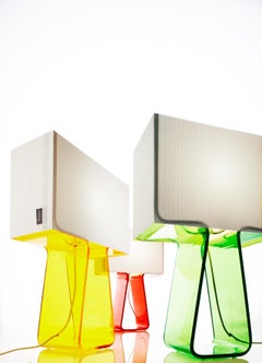 Lampada da tavolo Tubetop 14 in Argento e Trasparente di Pablo Designs