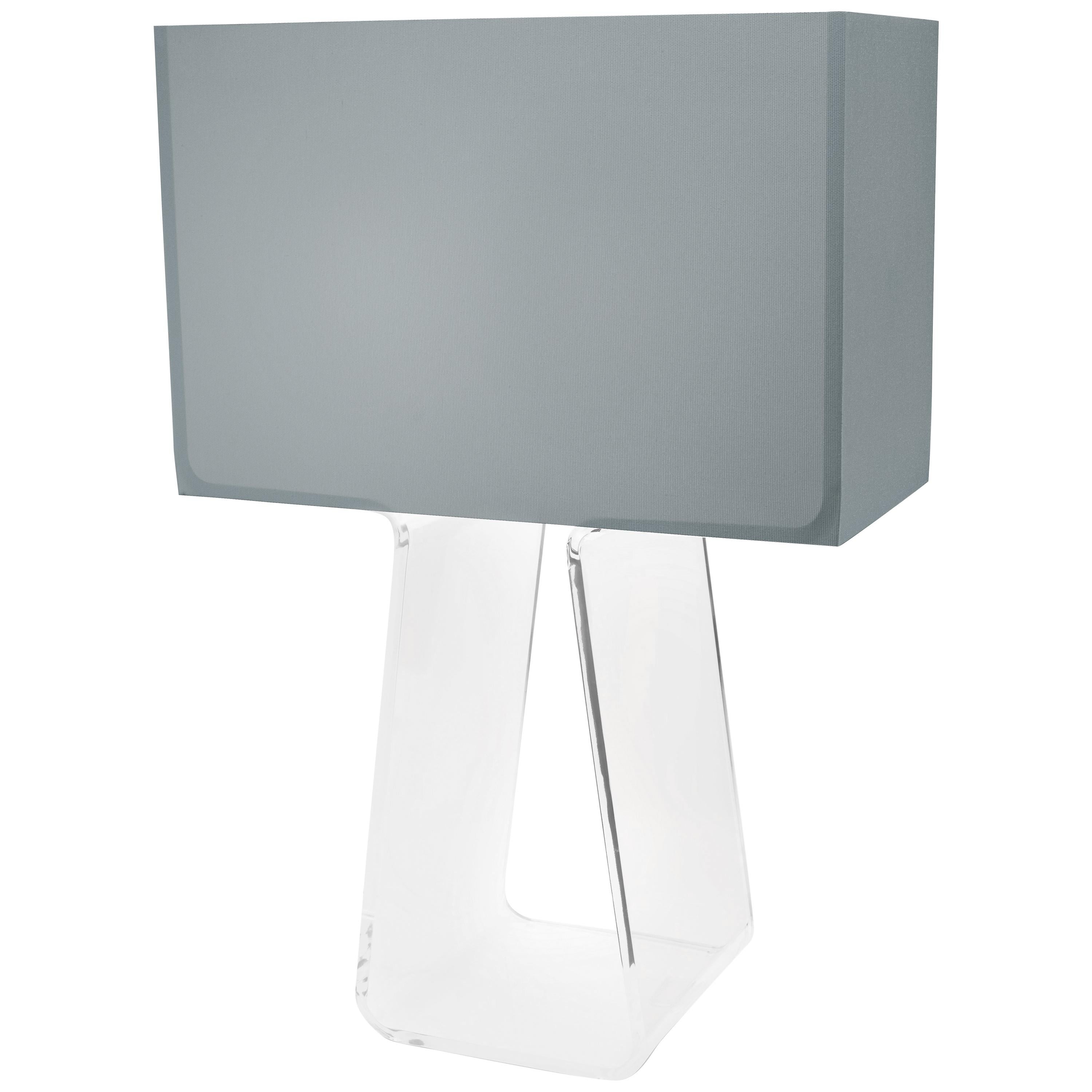 Lampe de bureau Tubetop 27 en argent et transparent par Pablo Designs