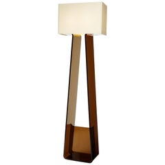 Tubetop 60 Floor Lamp in White and Charcoal by Pablo Designs