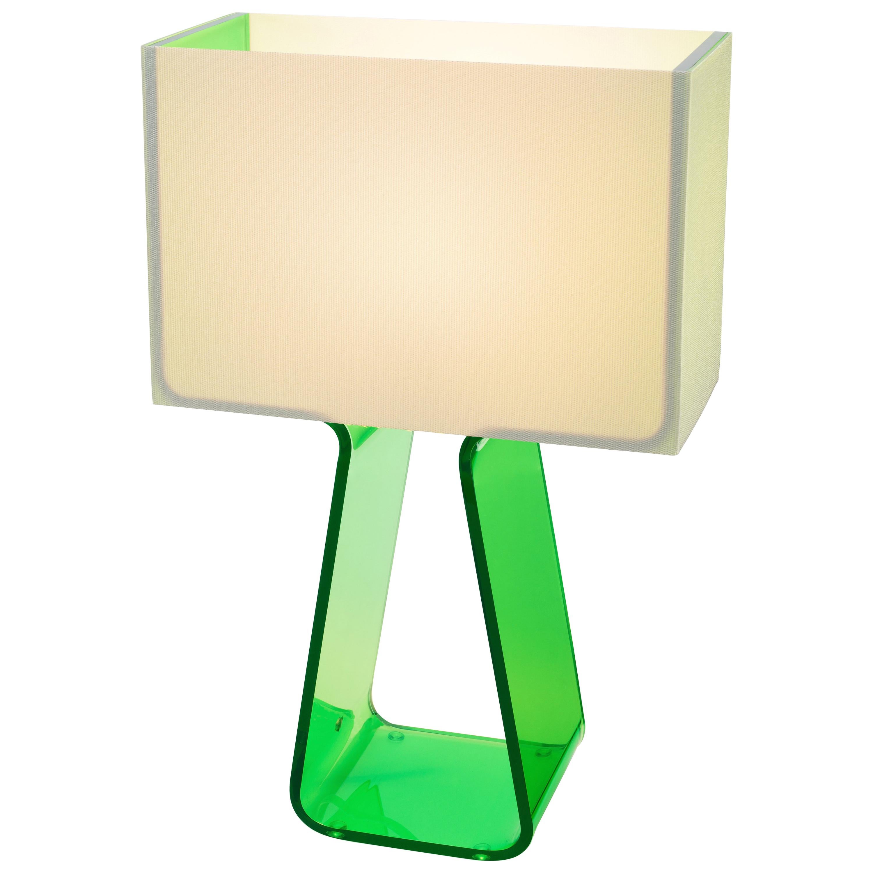 Tubetop Table Lamp in Bright Green by Pablo Designs For Sale