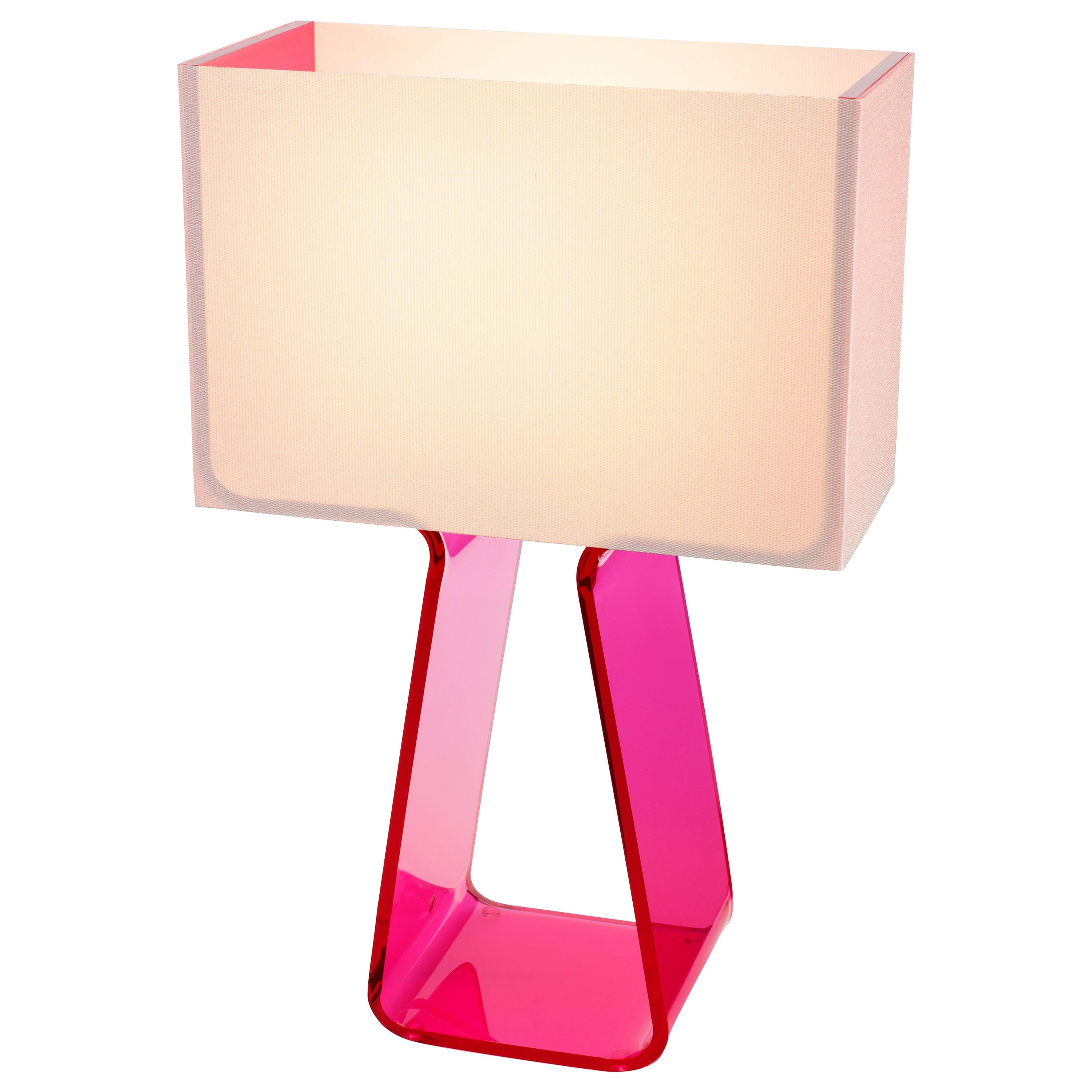Tubetop Table Lamp in Hot Pink by Pablo Designs