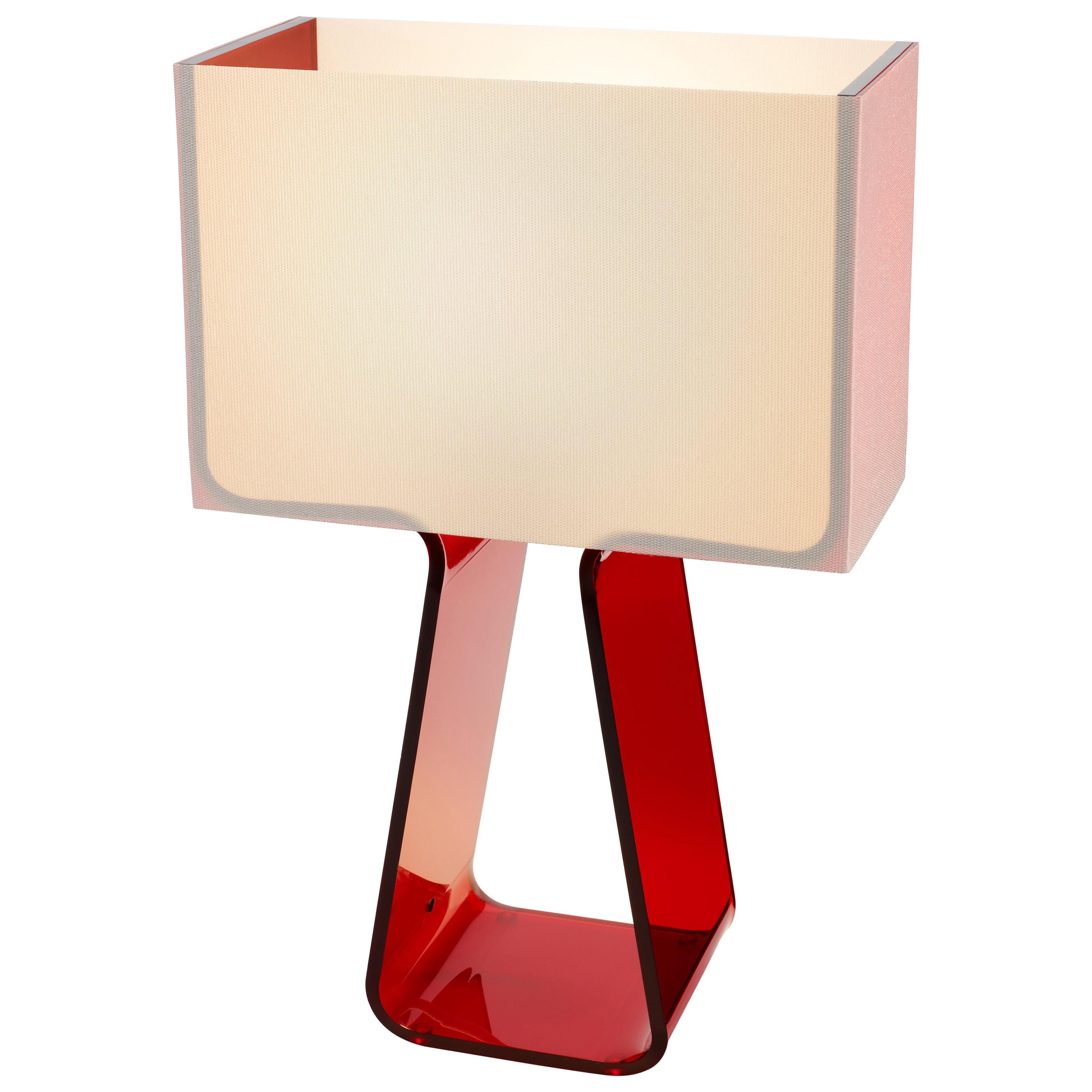 Tubetop Table Lamp in Ruby Red by Pablo Designs