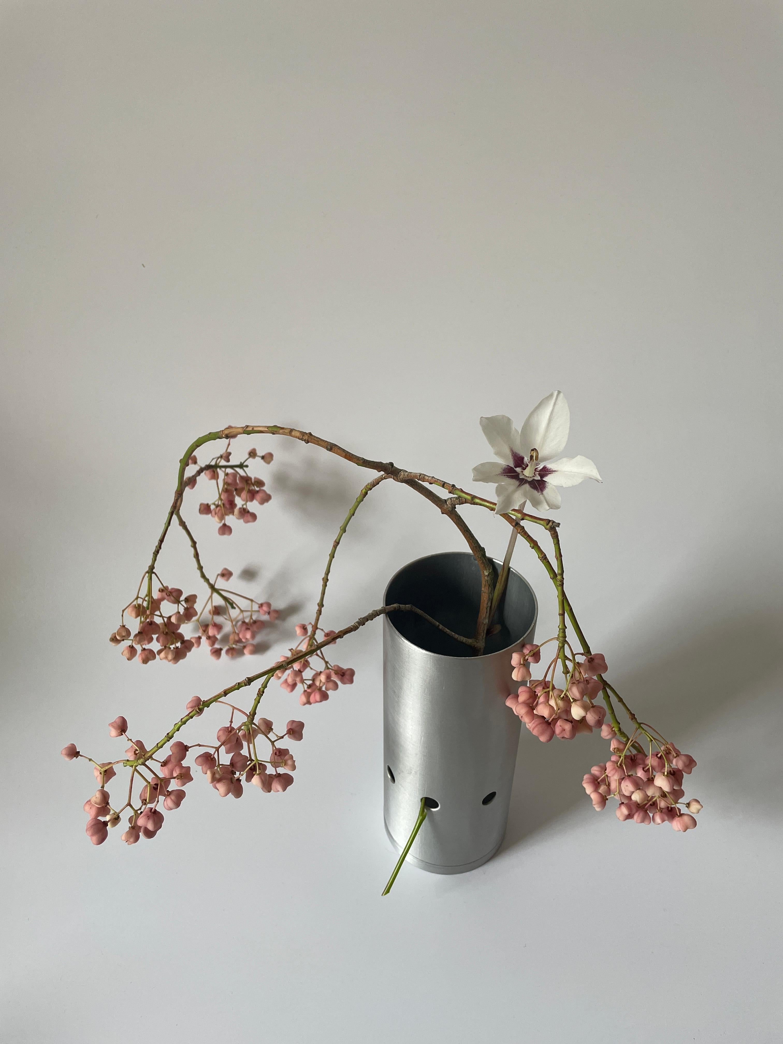 Tubino 003 Minimal Aluminium Flower Vase For Sale 1