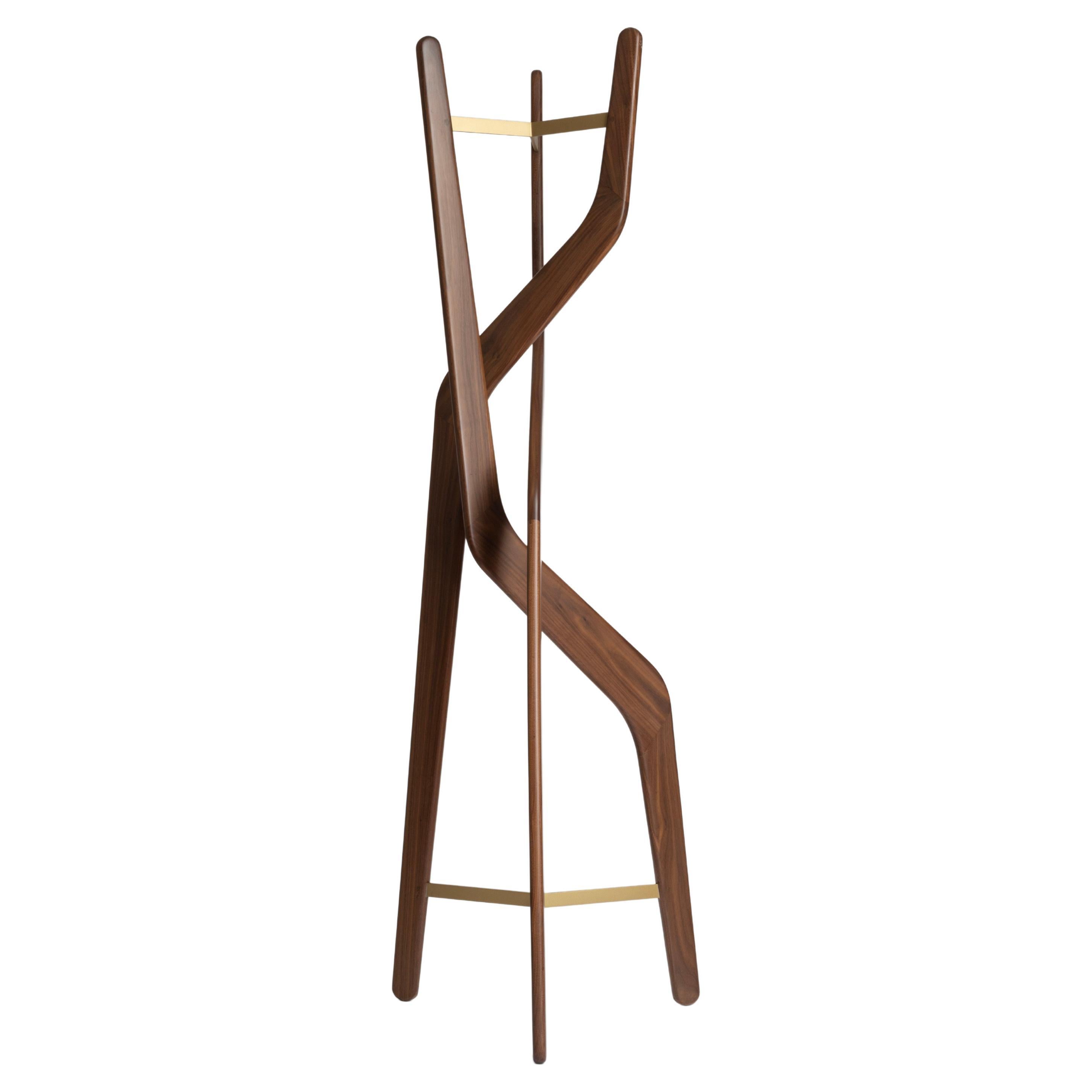Tubo Coat Rack Walnut