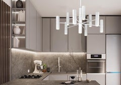Tubo Flush Mount / Chandelier by Fabio Ltd