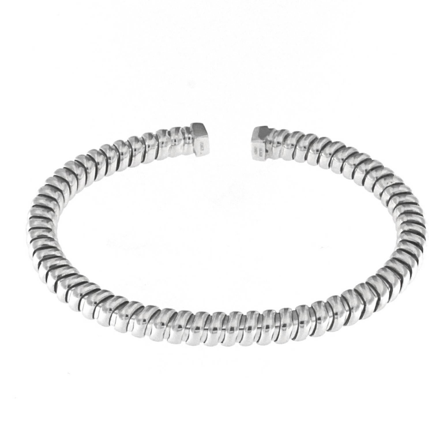 Tubogas-Armband aus 18 Karat Weißgold
