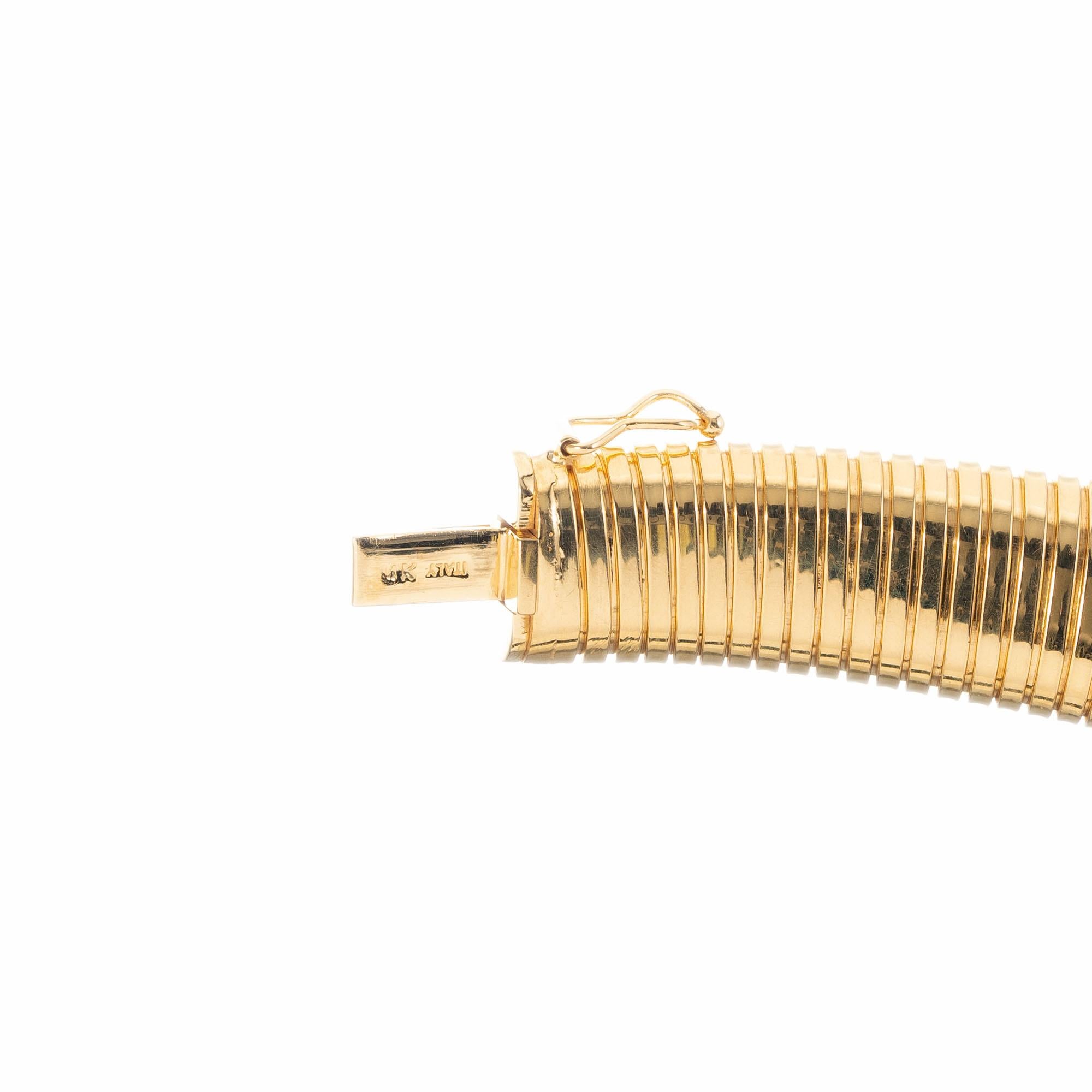 Women's Tubogas Yellow Gold Accordion Necklace