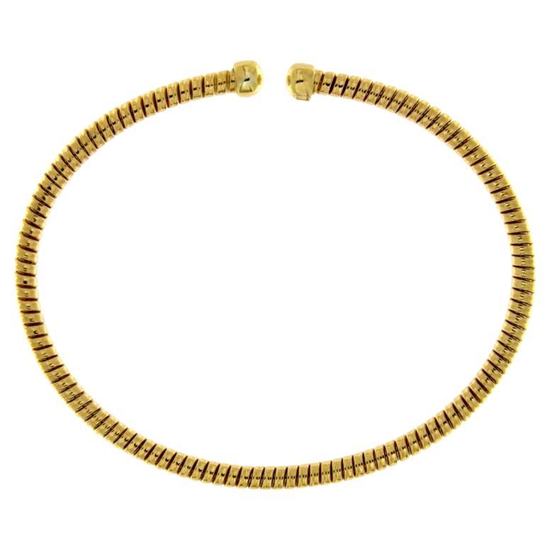 Tubogas yellow gold bracelet For Sale