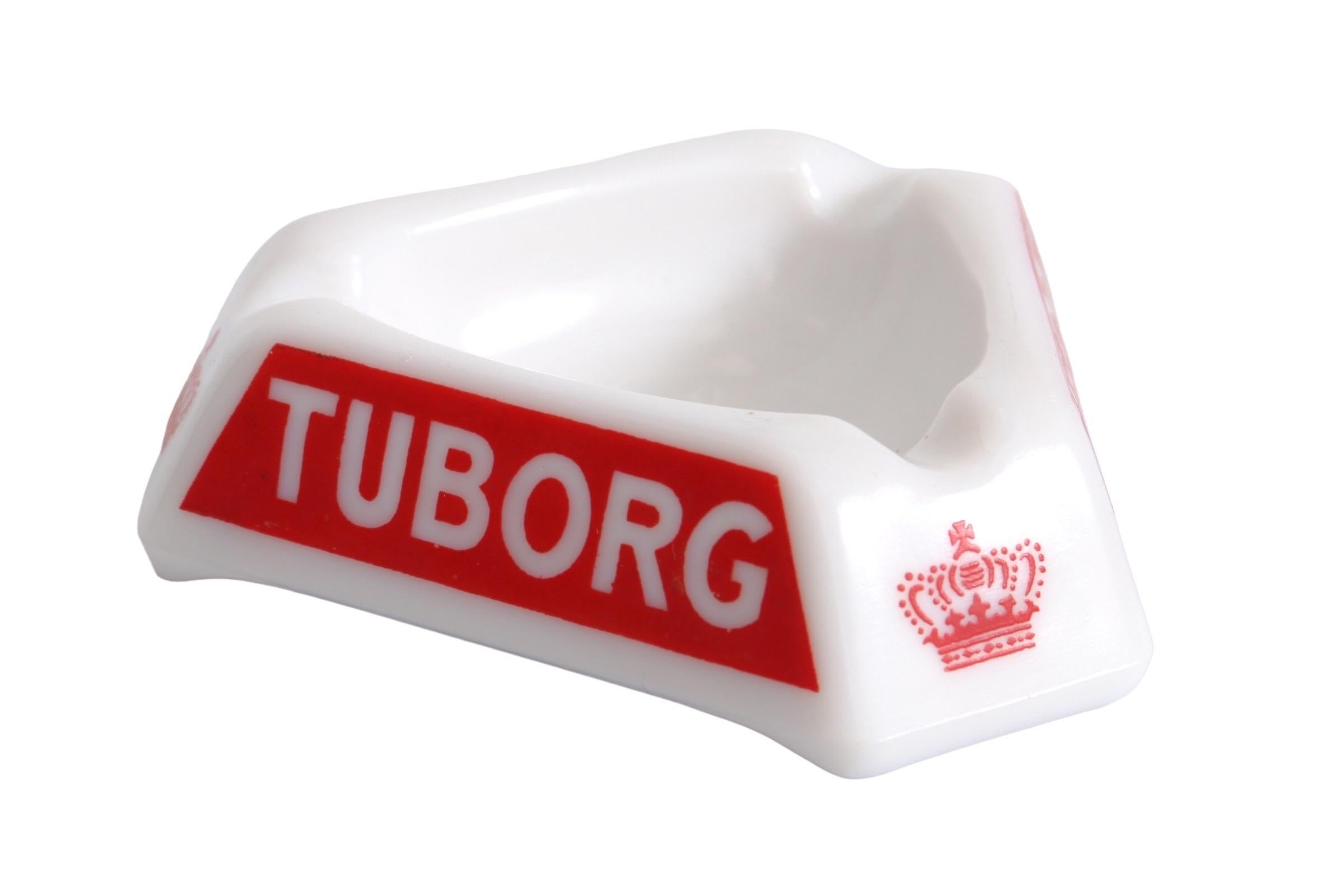 Tuborg French Opalex Ashtray In Good Condition For Sale In Bradenton, FL