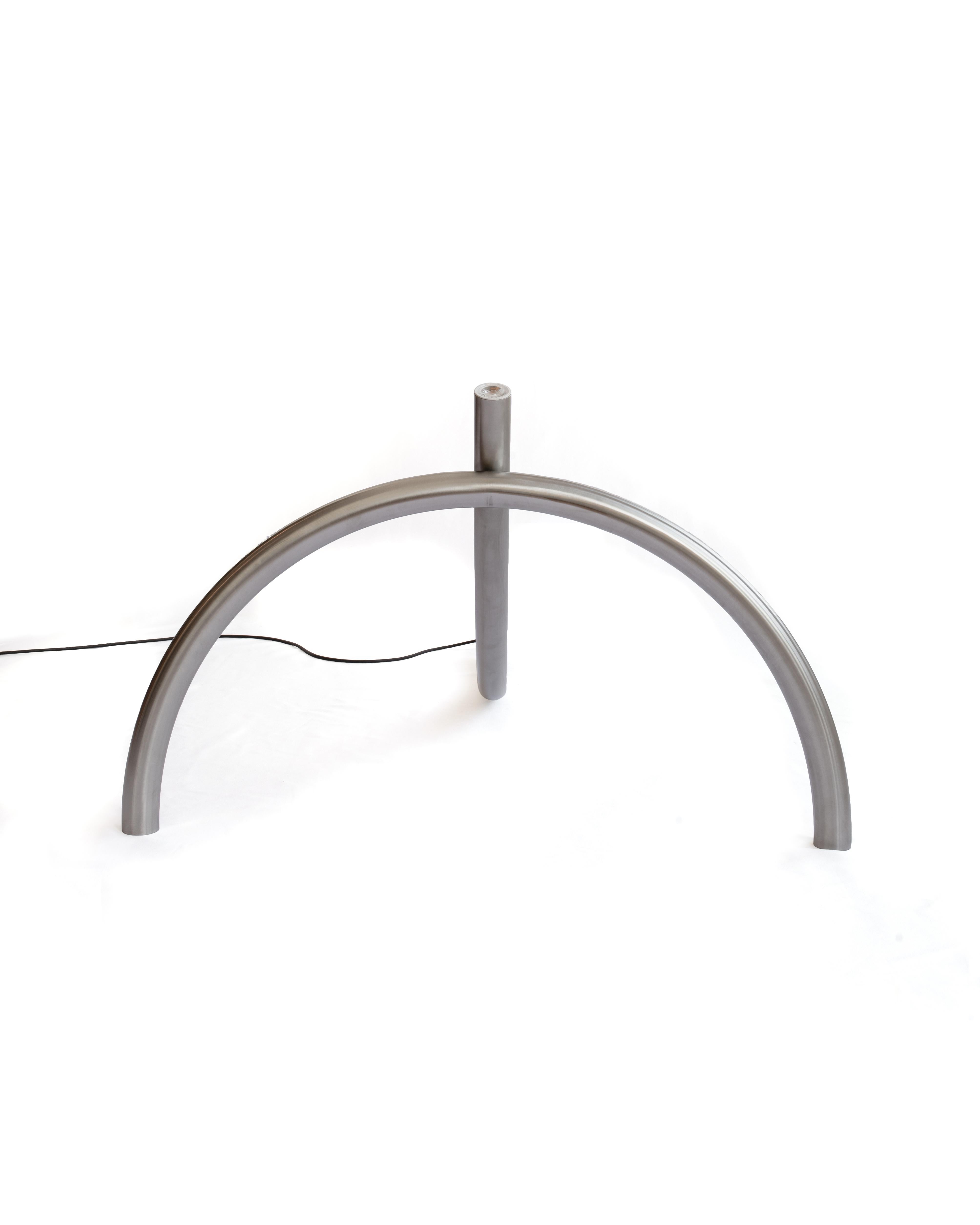 Spanish Tubs i Llums #04 by Max Enrich, Stainless Steel Floor Lamp For Sale