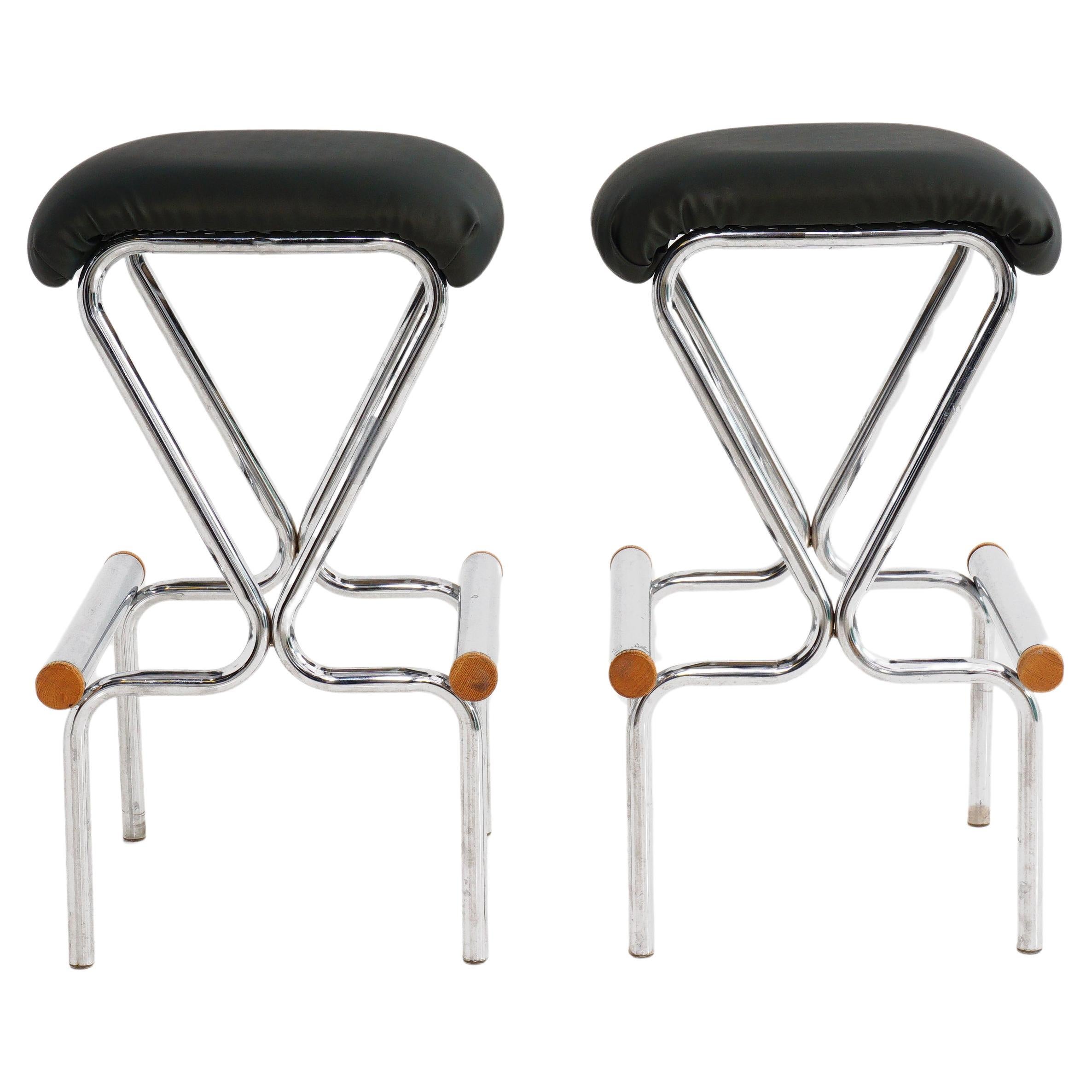 Tubular Bar Stools by Daystrom, 1970s For Sale