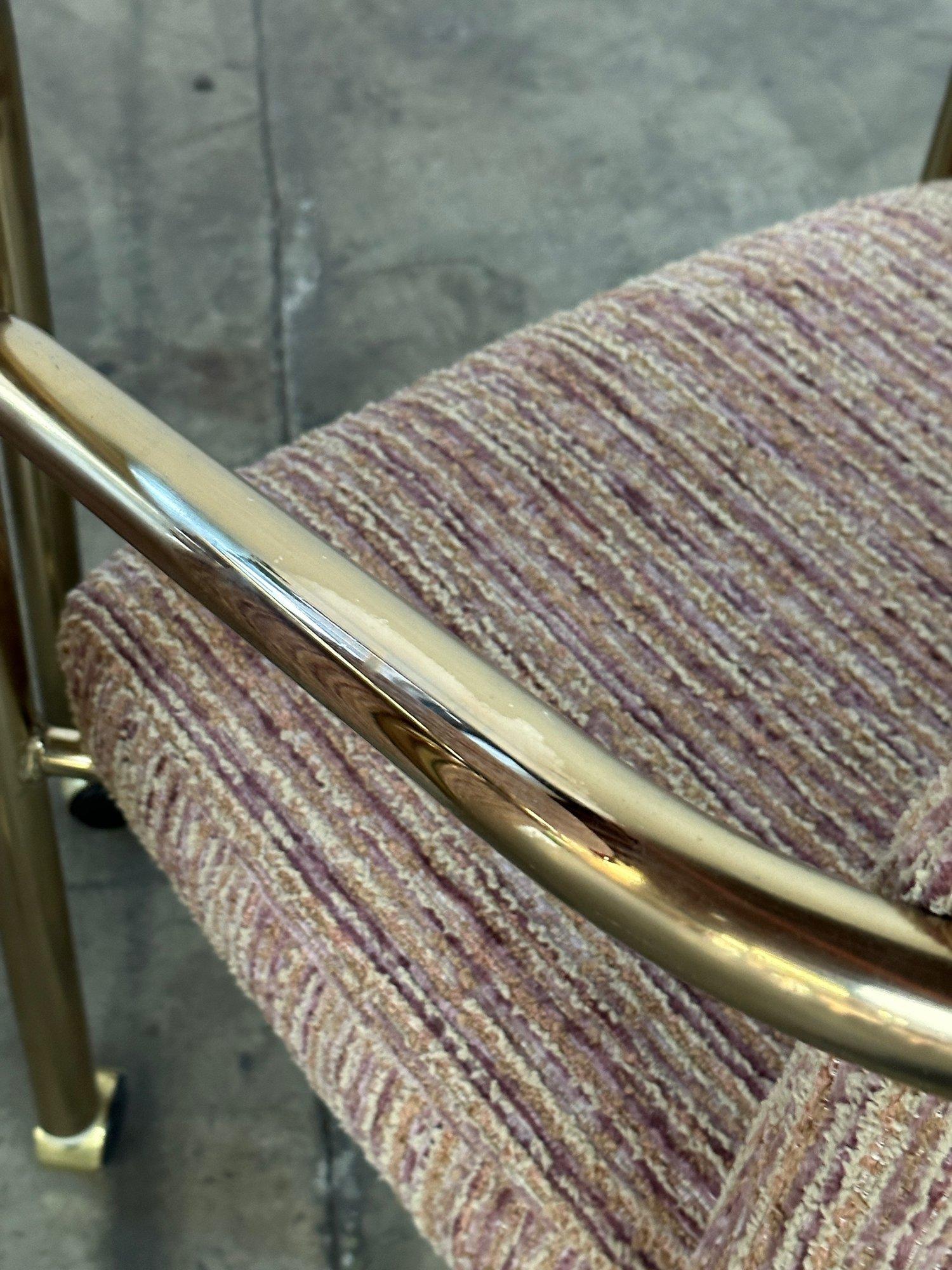 Tubular Brass Chairs by ChromeCraft- Set of Four For Sale 5