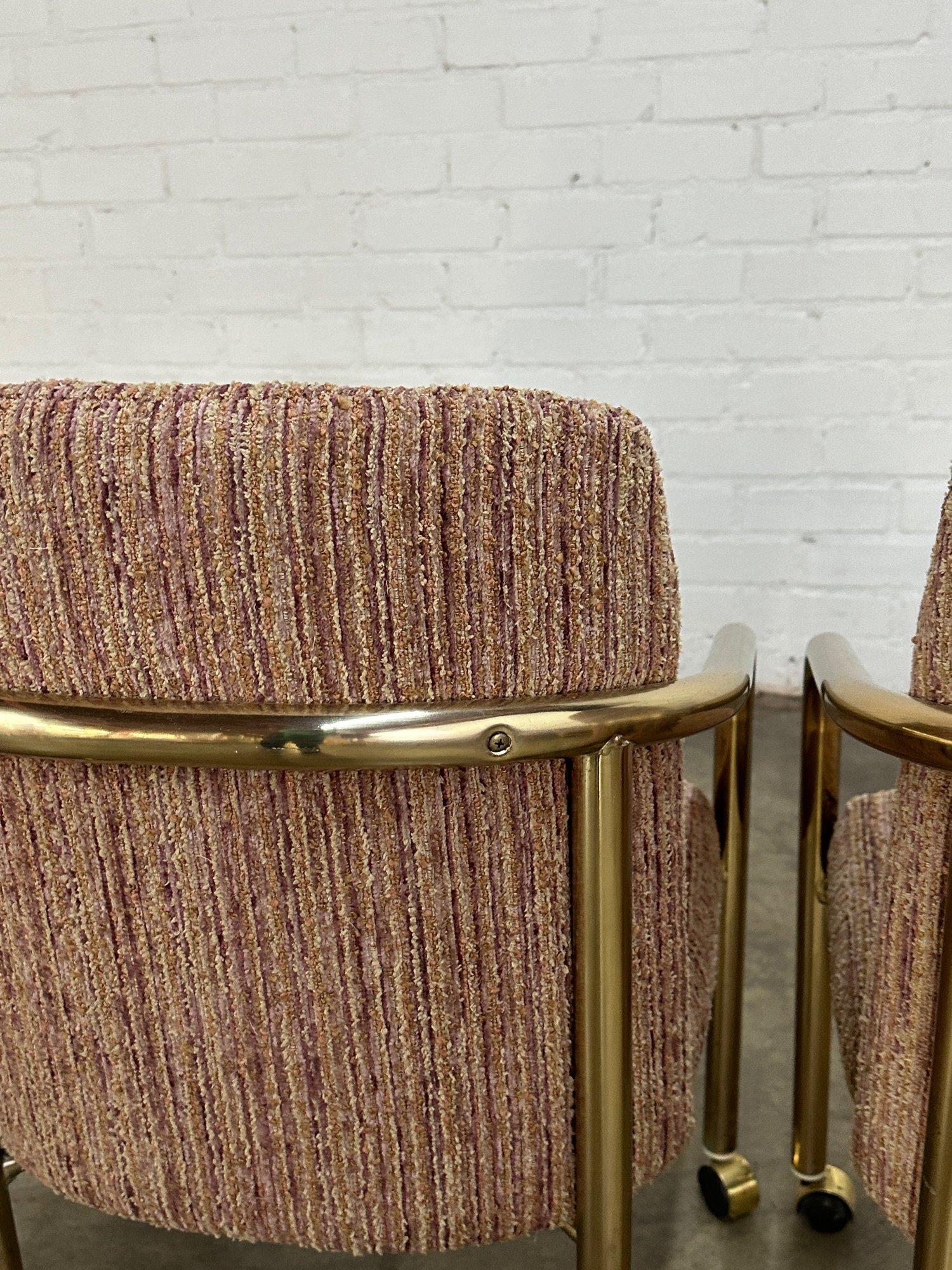 Tubular Brass Chairs by ChromeCraft- Set of Four For Sale 9