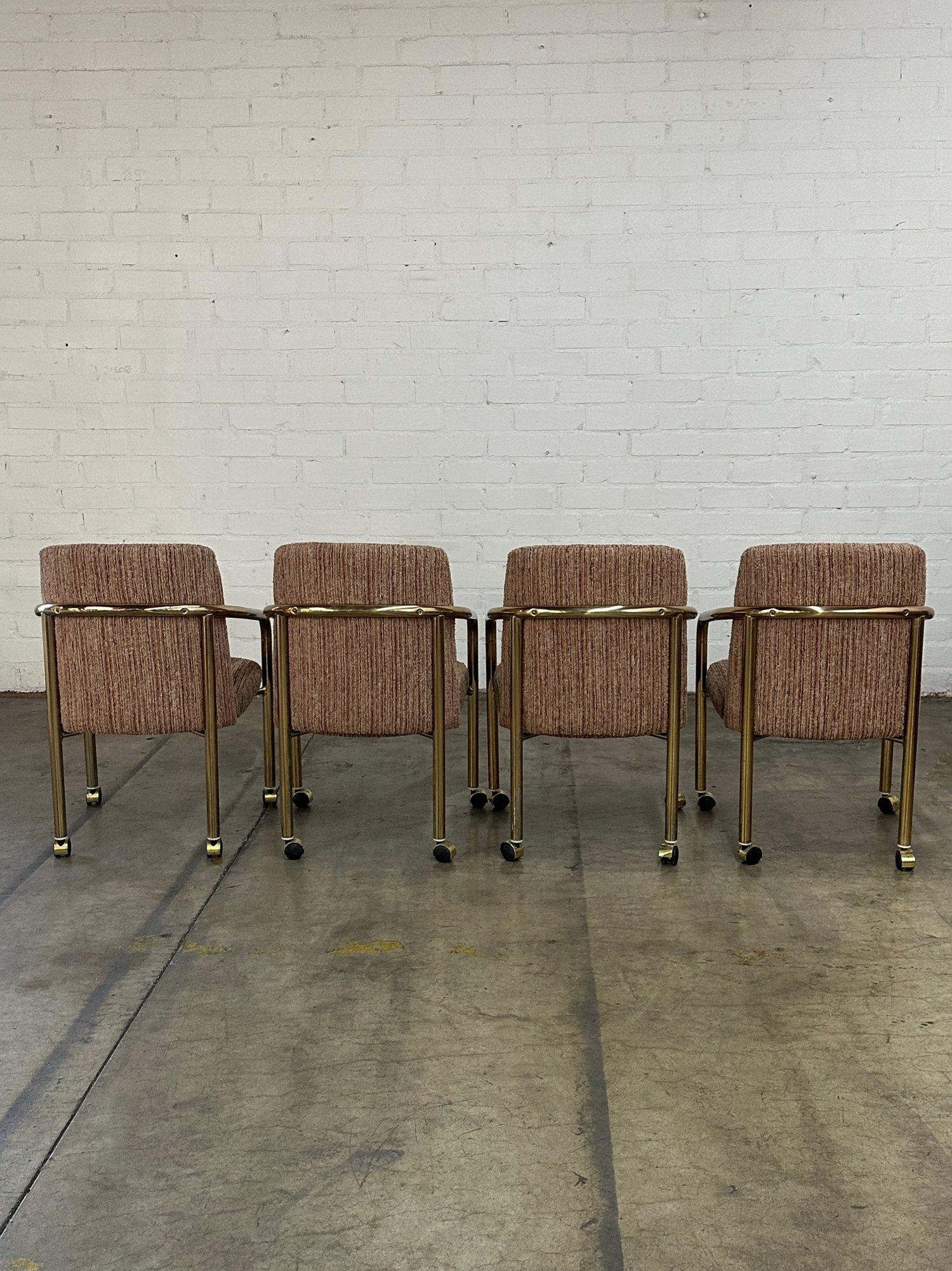 Tubular Brass Chairs by ChromeCraft- Set of Four For Sale 10
