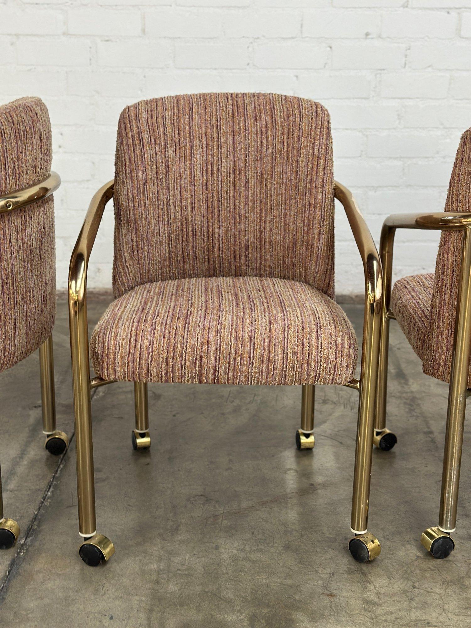 Tubular Brass Chairs by ChromeCraft- Set of Four For Sale 12