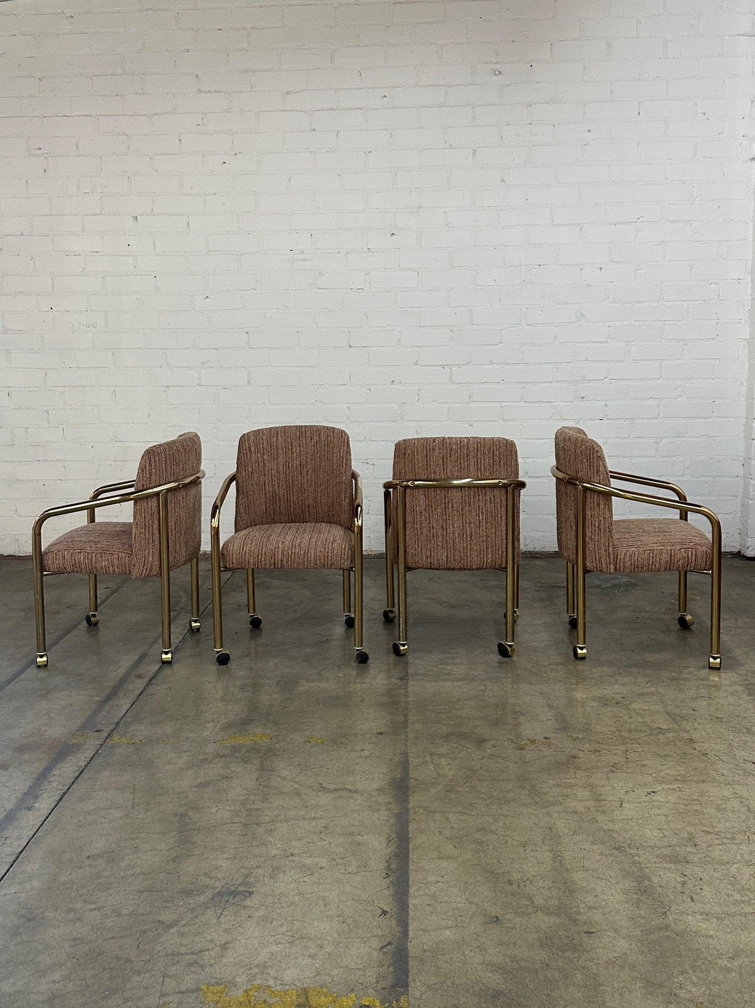 Tubular Brass Chairs by ChromeCraft- Set of Four For Sale 12