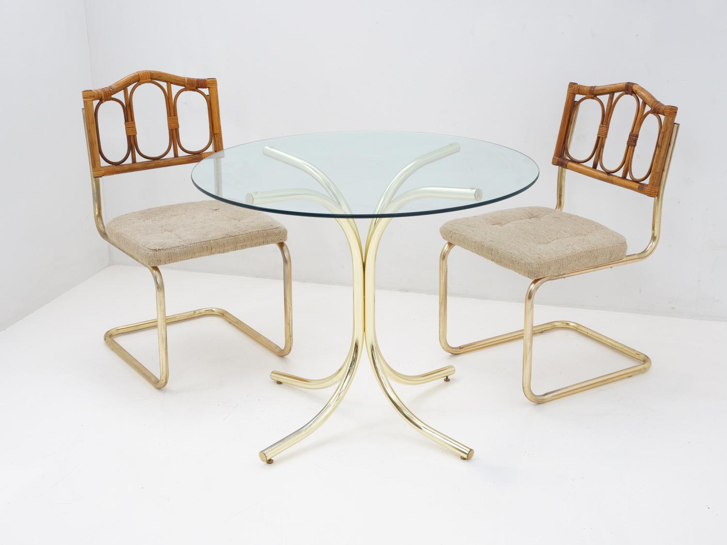 Gather around the Brass Dining Table, a true heavyweight in the world of dining furniture. With its shimmering brass surface, it's a table that demands attention and elevates every meal to a fancy feast.

- 29