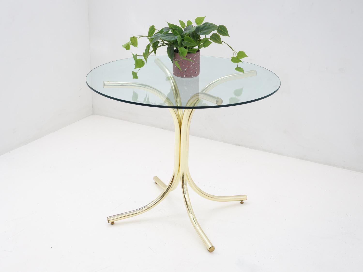 Mid-Century Modern Tubular Brass Dining Table, 1970s