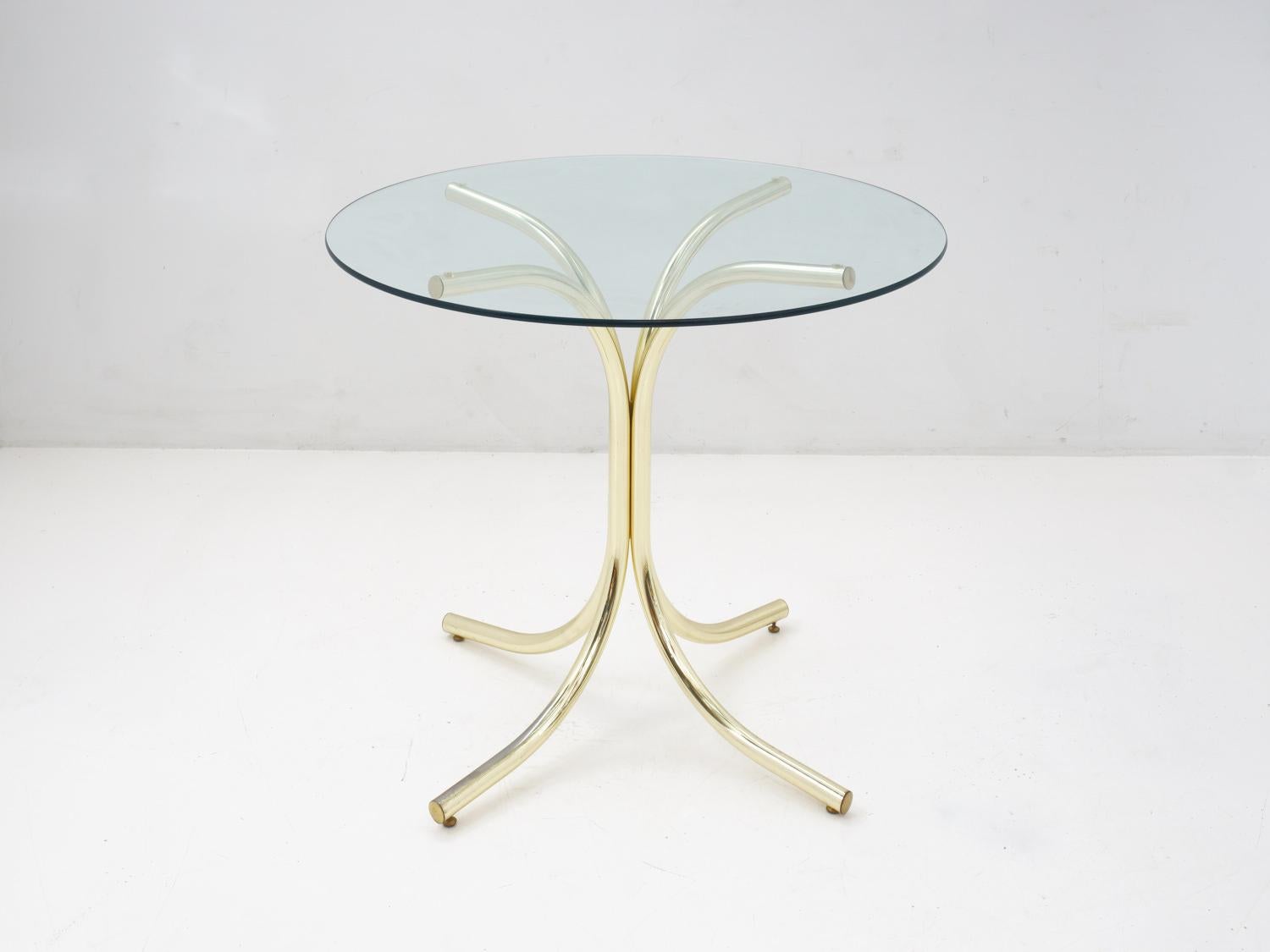 Tubular Brass Dining Table, 1970s In Good Condition In Philadelphia, PA
