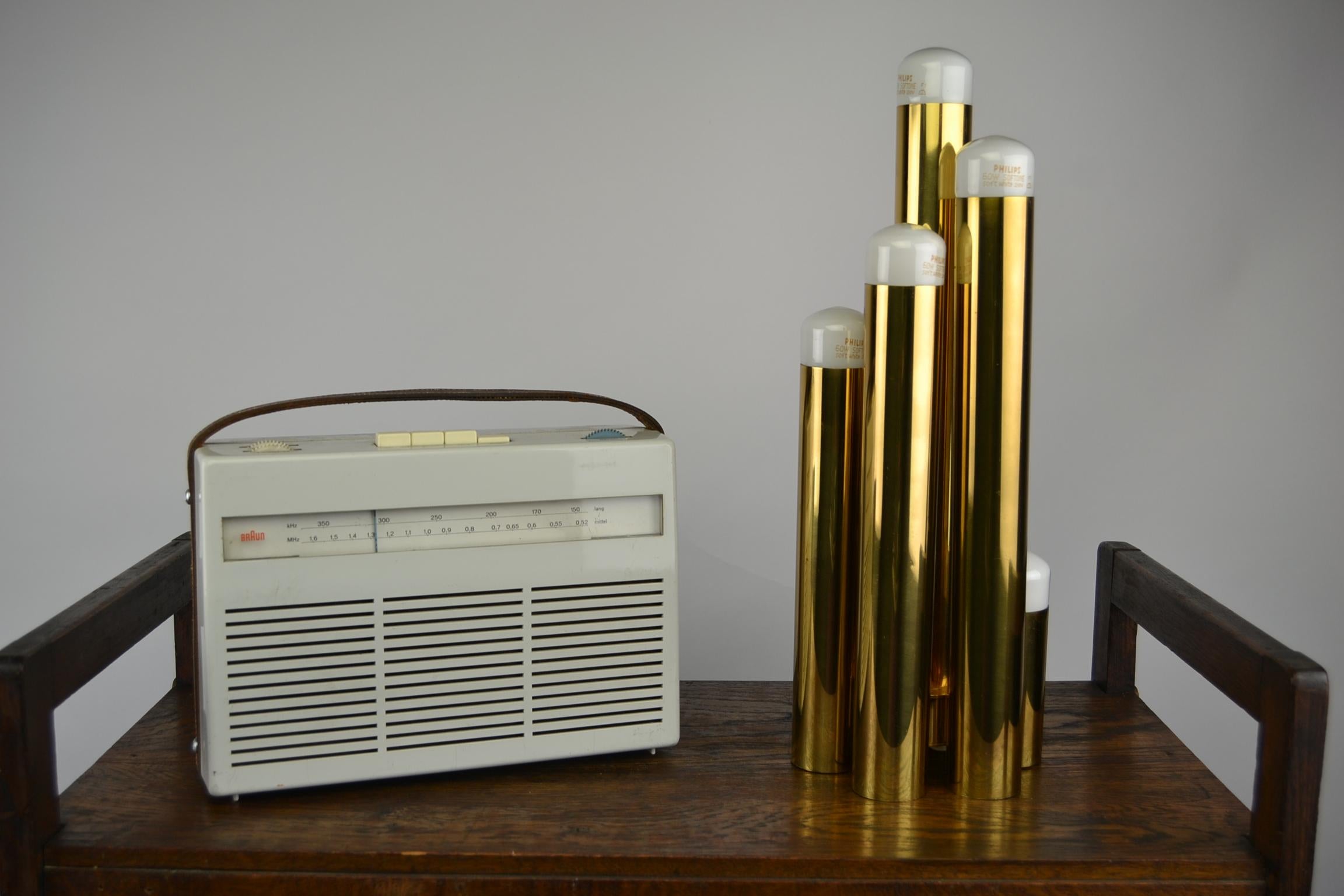 Tubular Brass Table Lamp by Gaetano Sciolari for Boulanger, 1970s  13