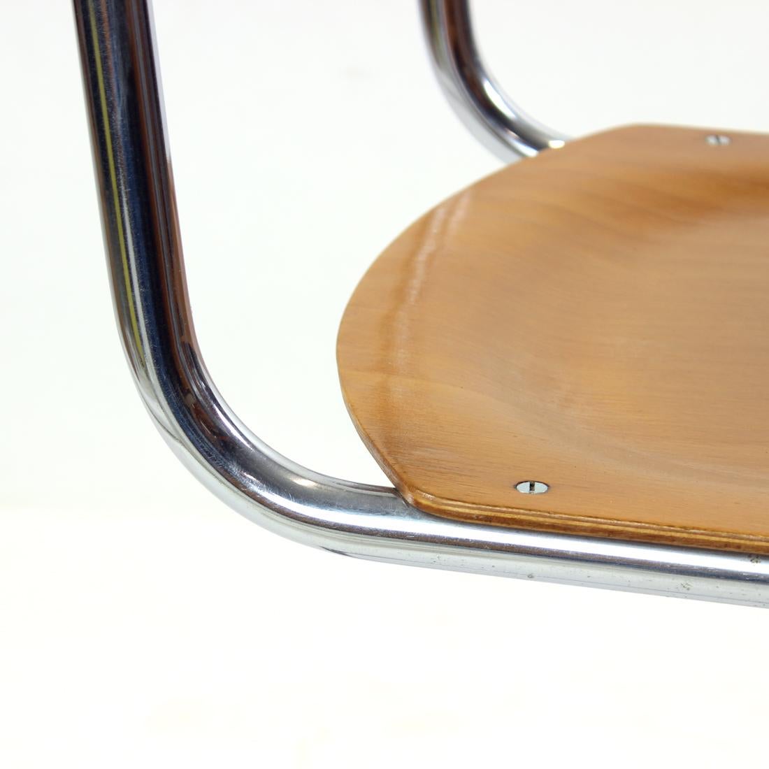 Tubular Chair with Molded Plywood, Mart Stam Design for Thonet, 1950s 6