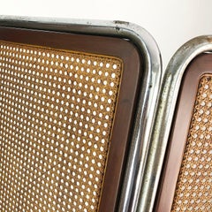 Tubular Chrome and Caned 3 Panel Screen in Marcel Breuer-Style