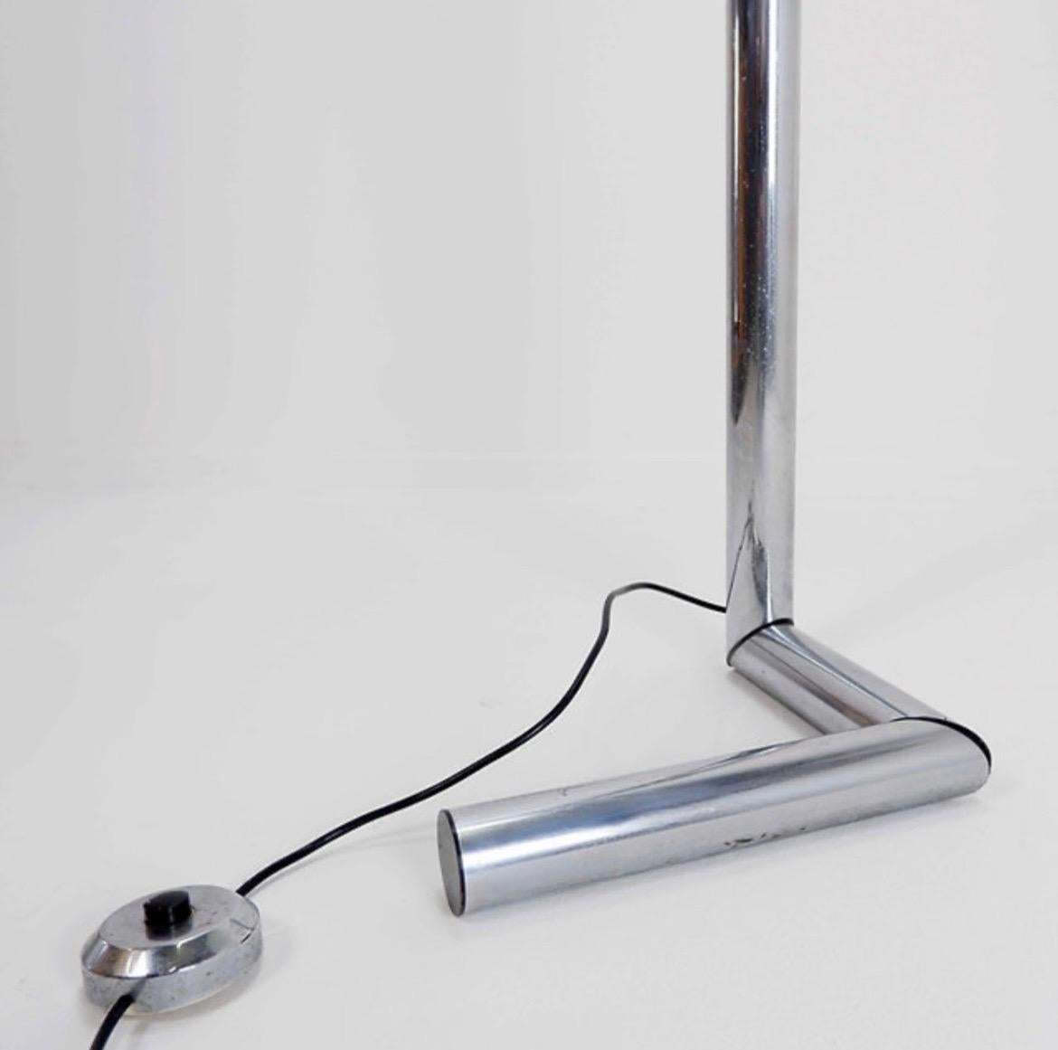 Italian Tubular Chrome articulated Floor Lamp