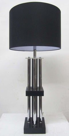Tubular Chrome Column Lamp