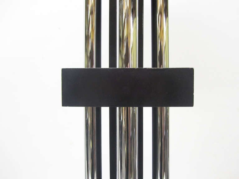American Tubular Chrome Column Lamp For Sale