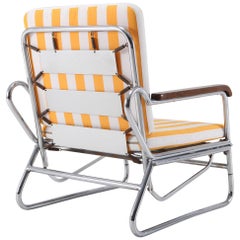 Used Tubular Chrome Lounge Chair, 1950s, Italy