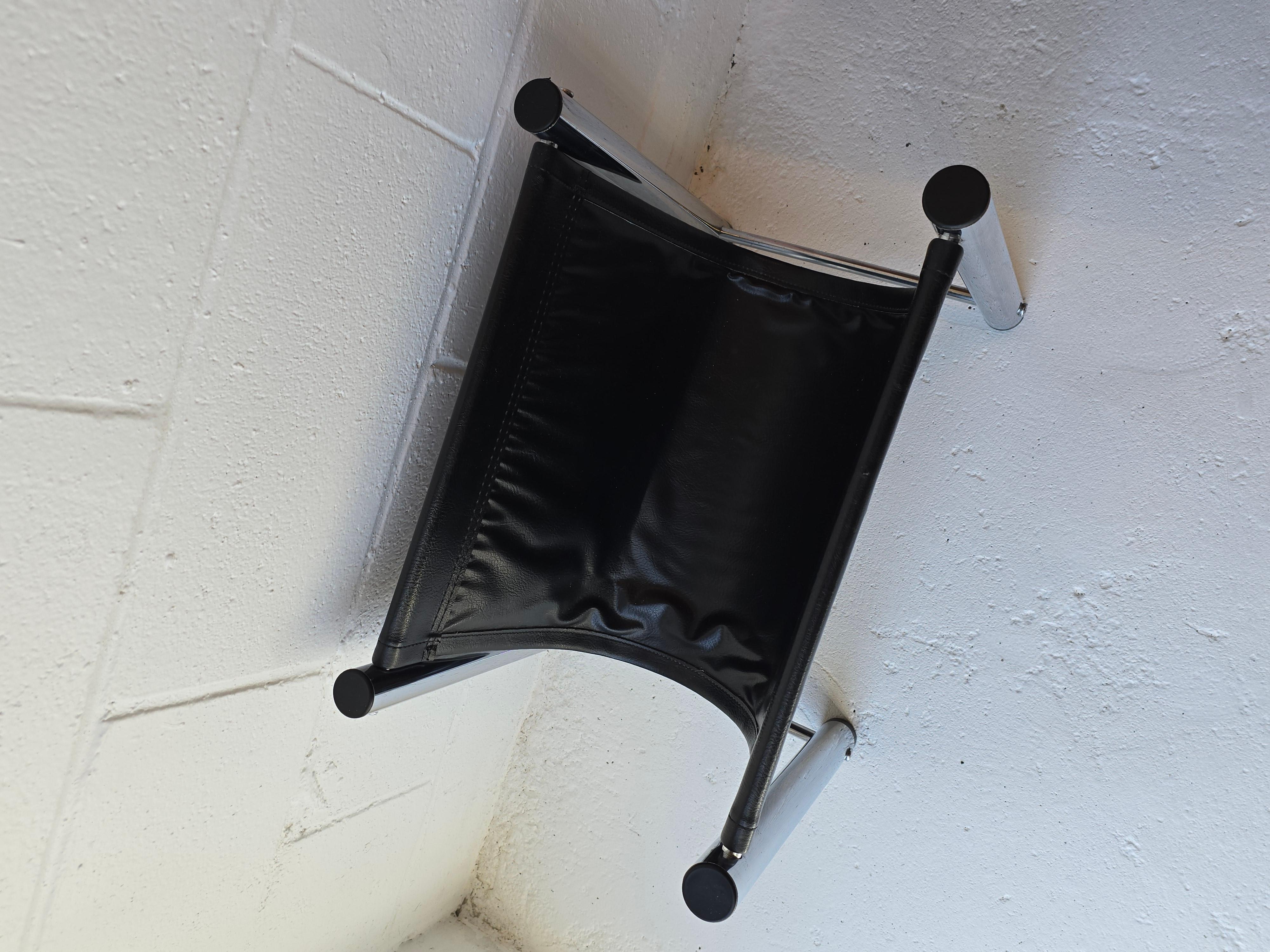 Unknown Tubular Chrome Magazine Book Newspaper Holder Rack For Sale