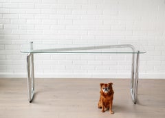 Tubular Chrome Paperclip Console Table