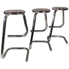 Tubular Chrome Steel Bar Stools K700 Kinetics