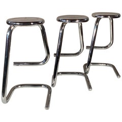 Tubular Chrome Steel Bar Stools K700 Kinetics