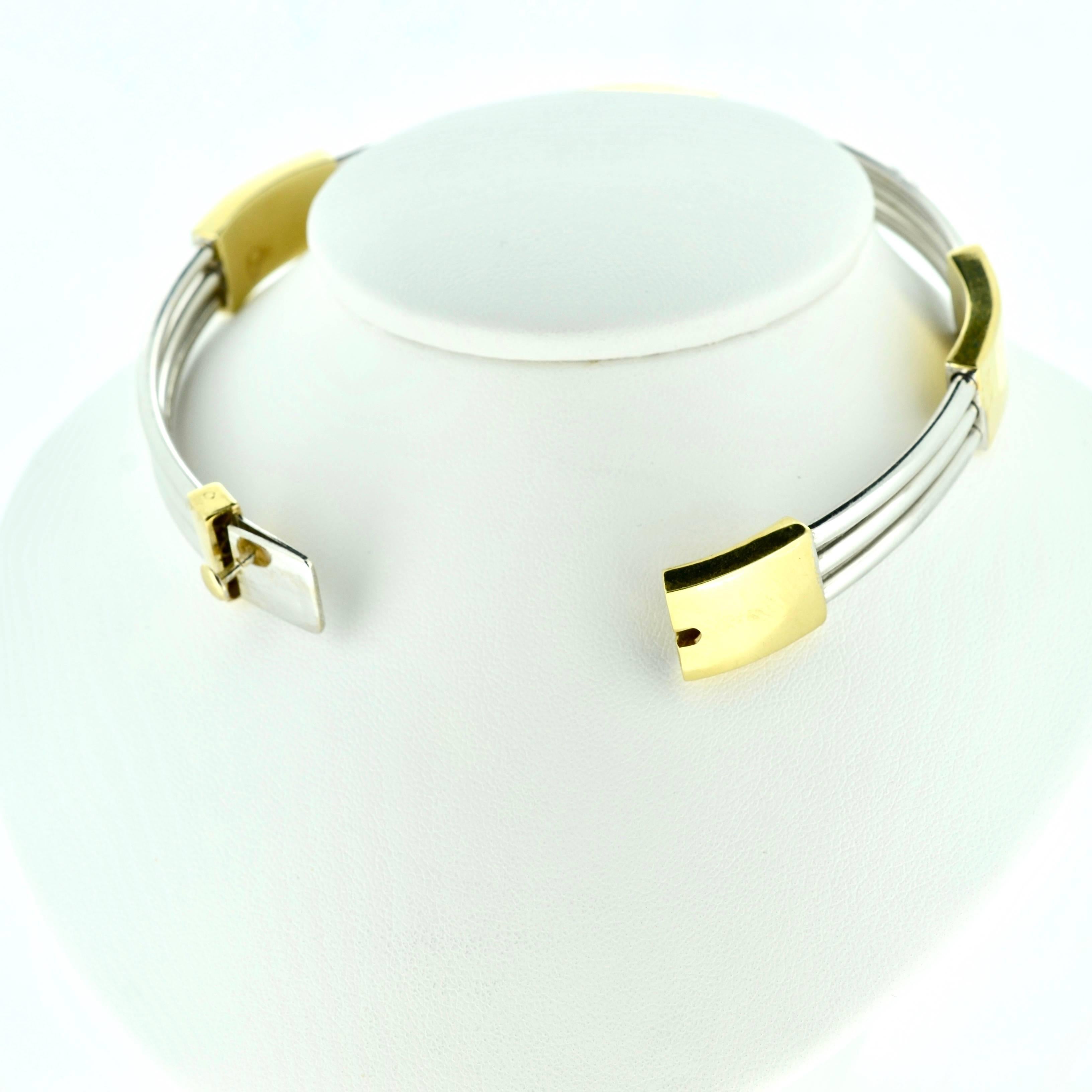 Artisan Tubular Contemporary Gold Bracelet