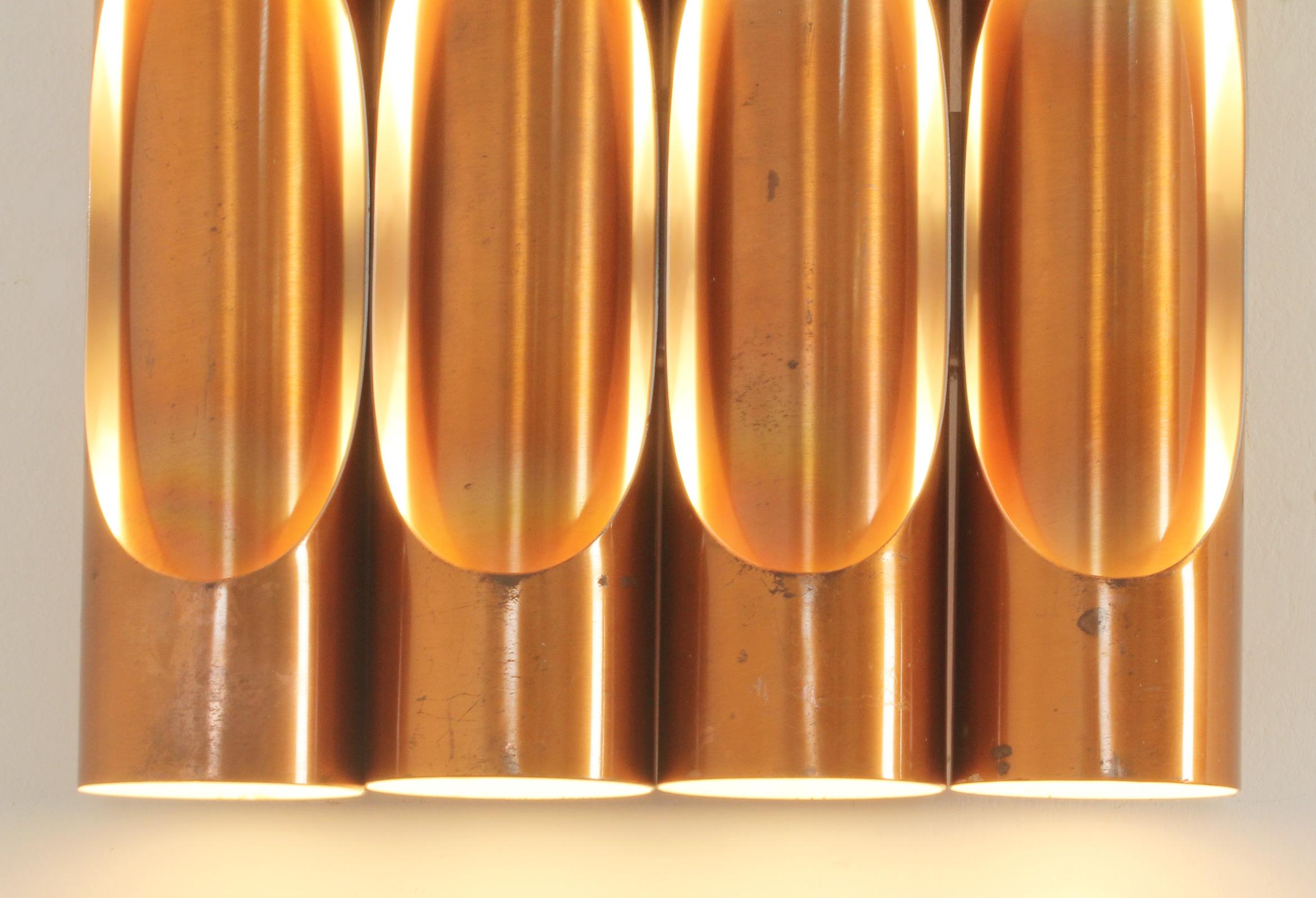 Spanish Tubular Copper Sconce, Spain, 1960's For Sale