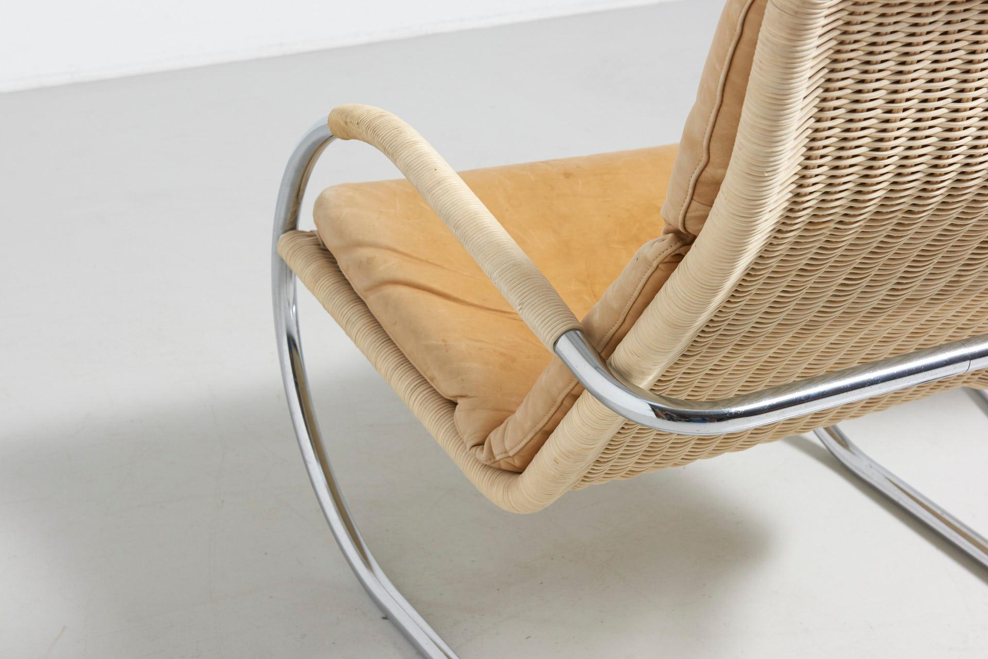 Tubular Lounge Chair with Ottoman by Tecta 2